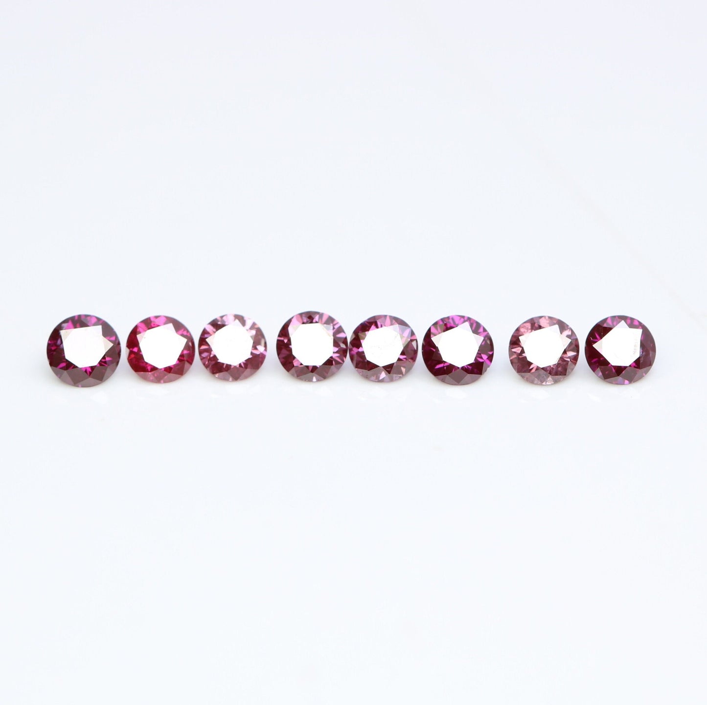 0.35 Carat Treated Dark Pink Round Brilliant Cut Diamond for Engagement Rings | Perfect for Custom Gold Jewelry Designs