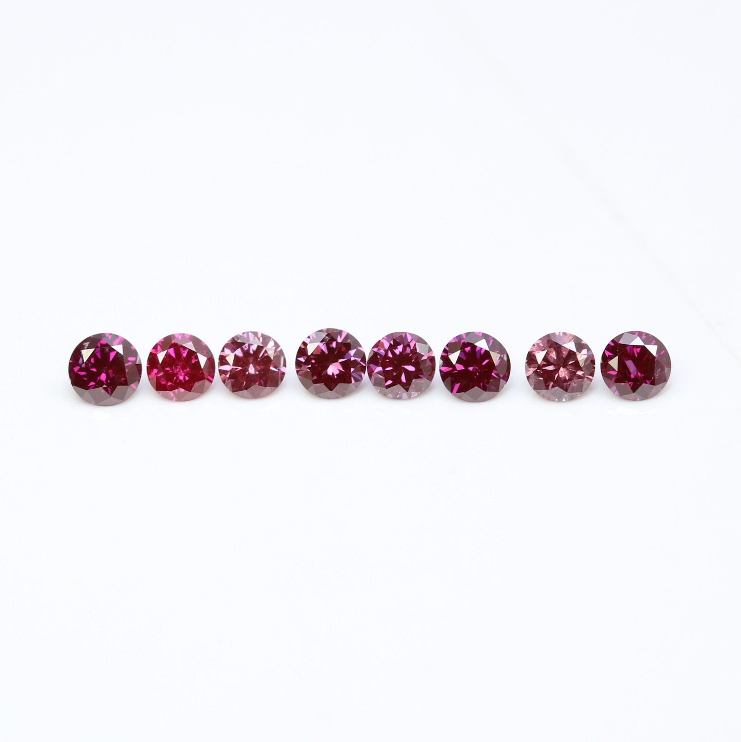 0.35 Carat Treated Dark Pink Round Brilliant Cut Diamond for Engagement Rings | Perfect for Custom Gold Jewelry Designs