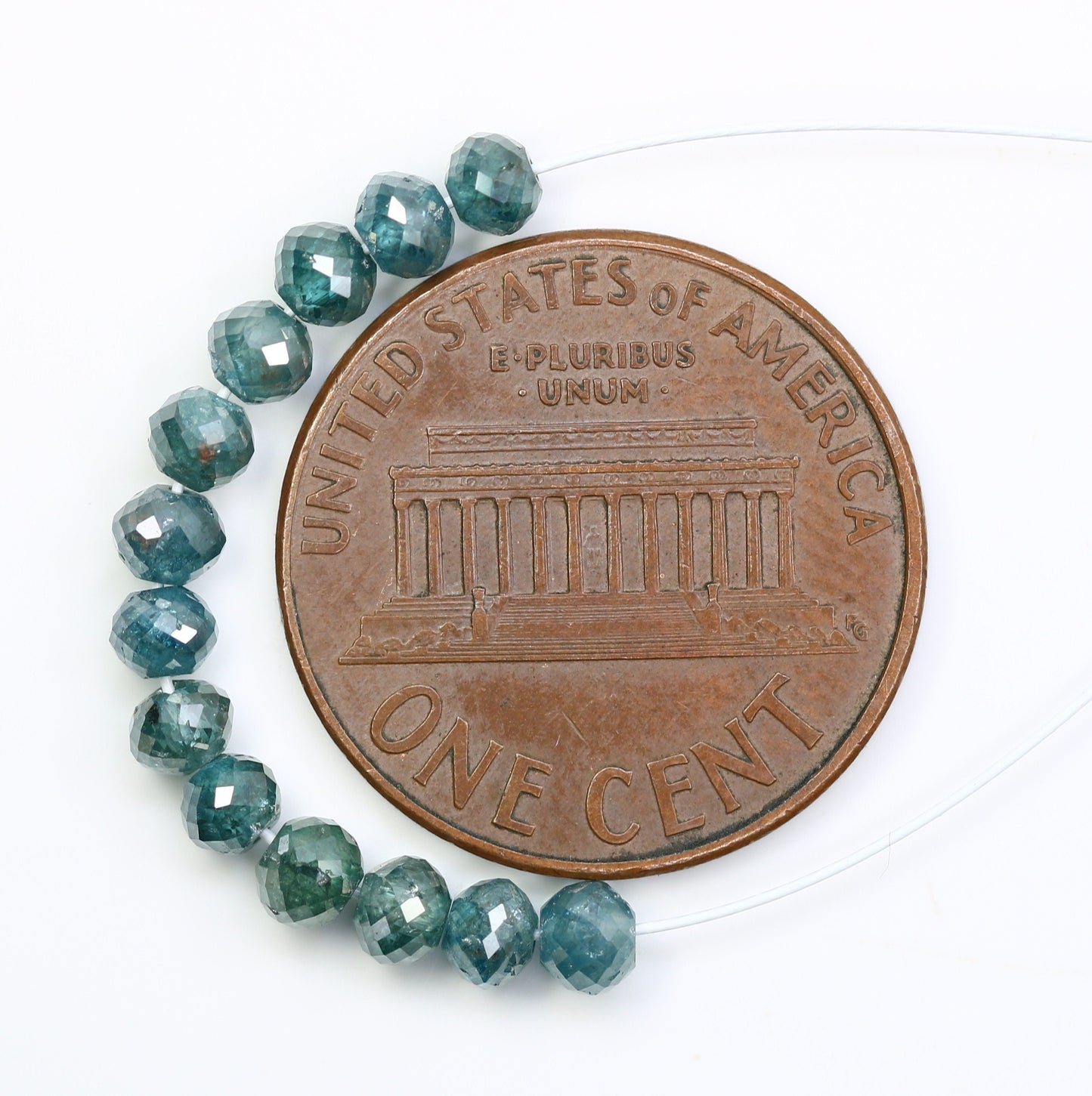 3.25 CT Blue Diamond Beads | Premium Faceted Loose Gems for Artisan Jewelry | Ideal for Vintage Crystal Necklaces & Creative DIY Projects