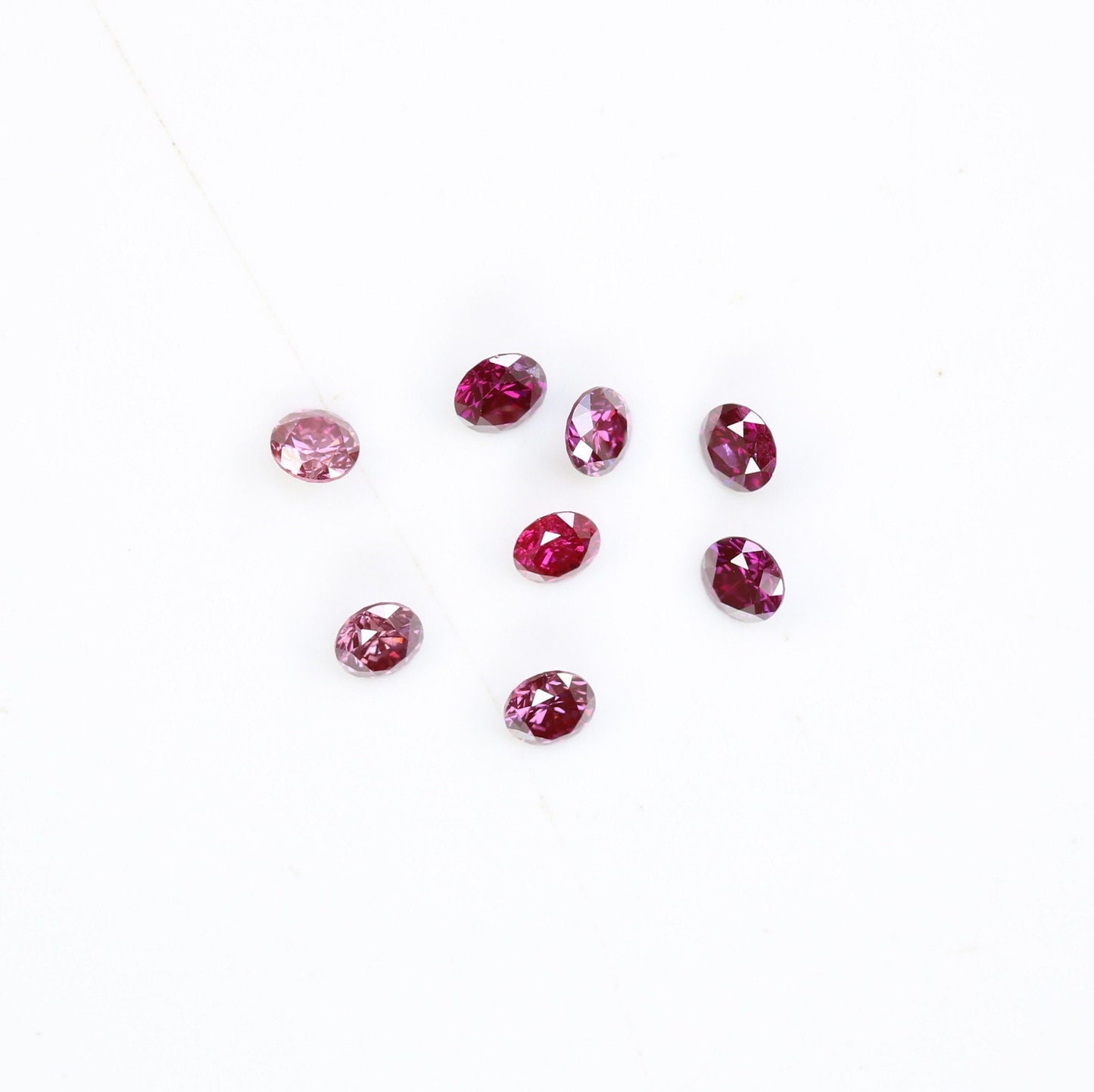 0.35 Carat Treated Dark Pink Round Brilliant Cut Diamond for Engagement Rings | Perfect for Custom Gold Jewelry Designs