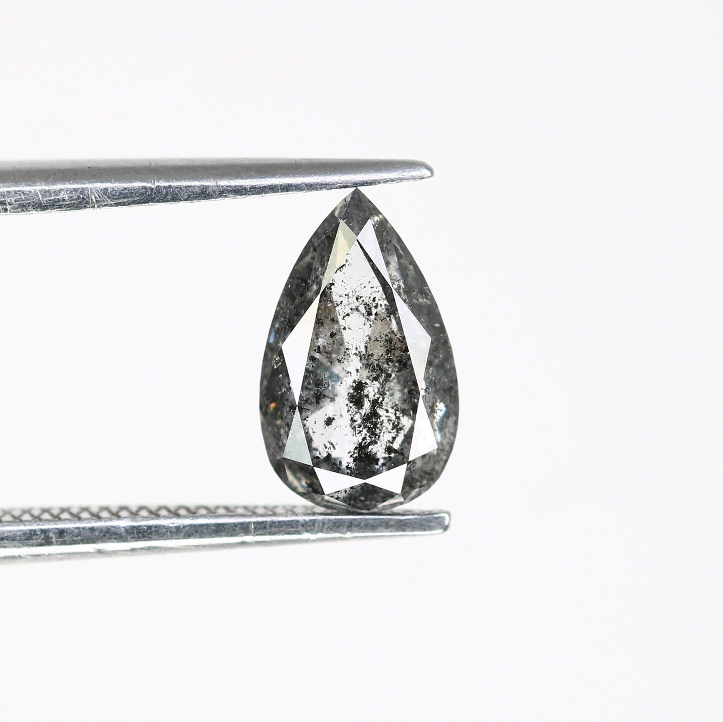 1.22 CT Pear Shape Salt and Pepper Rustic Diamond | Engagement Ring Gem | Wedding Jewelry | Gift for Girlfriend | Anniversary Diamonds