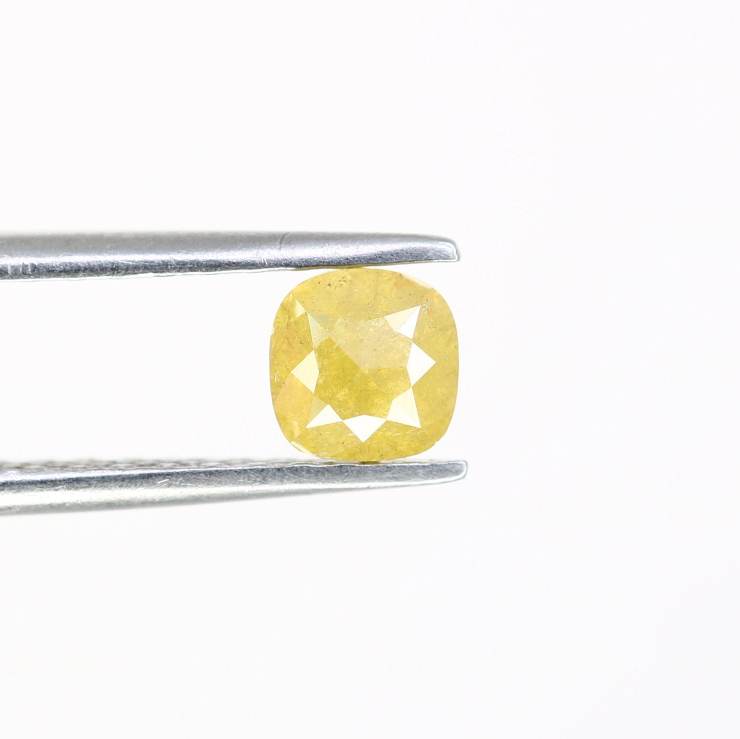 Loose Yellow Rustic Cushion Cut Galaxy Diamond - Perfect for Gold Rings & Unique Gemstone Jewelry Designs