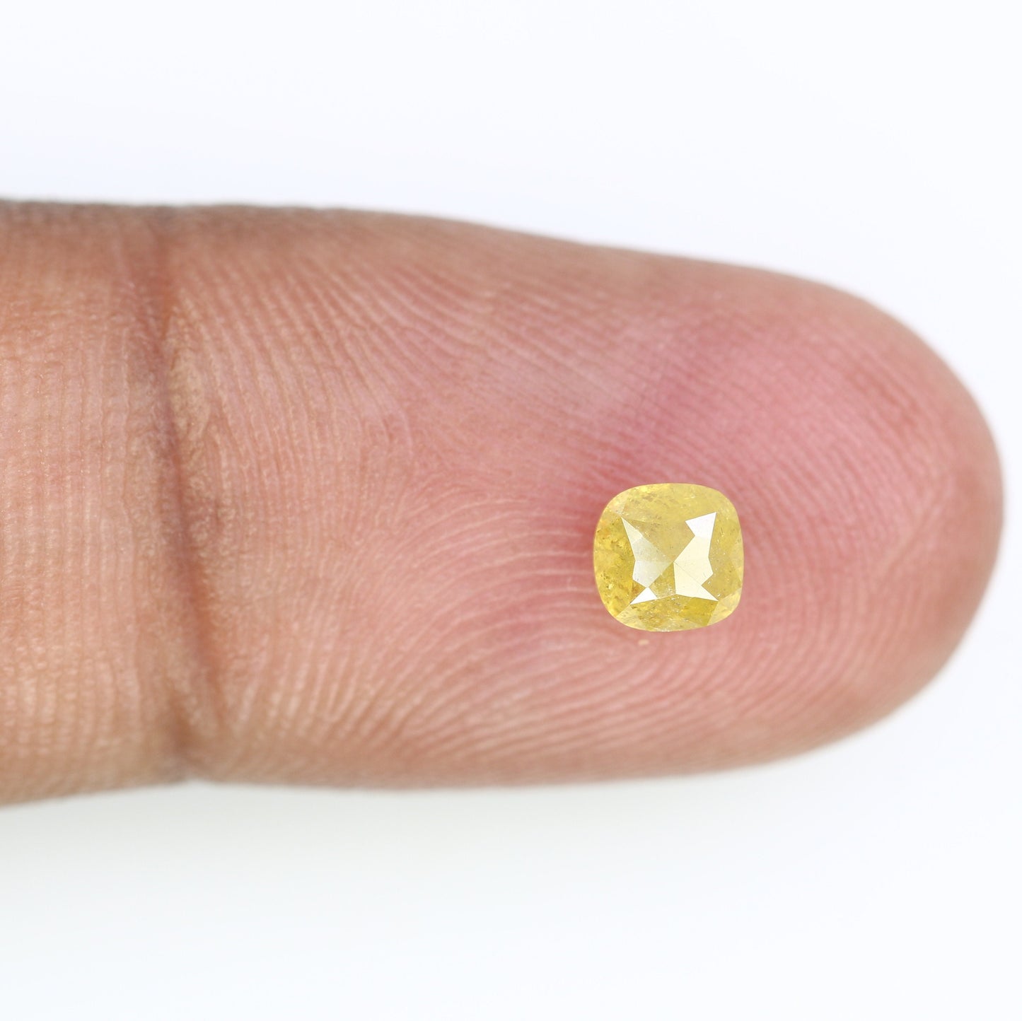 Loose Yellow Rustic Cushion Cut Galaxy Diamond - Perfect for Gold Rings & Unique Gemstone Jewelry Designs