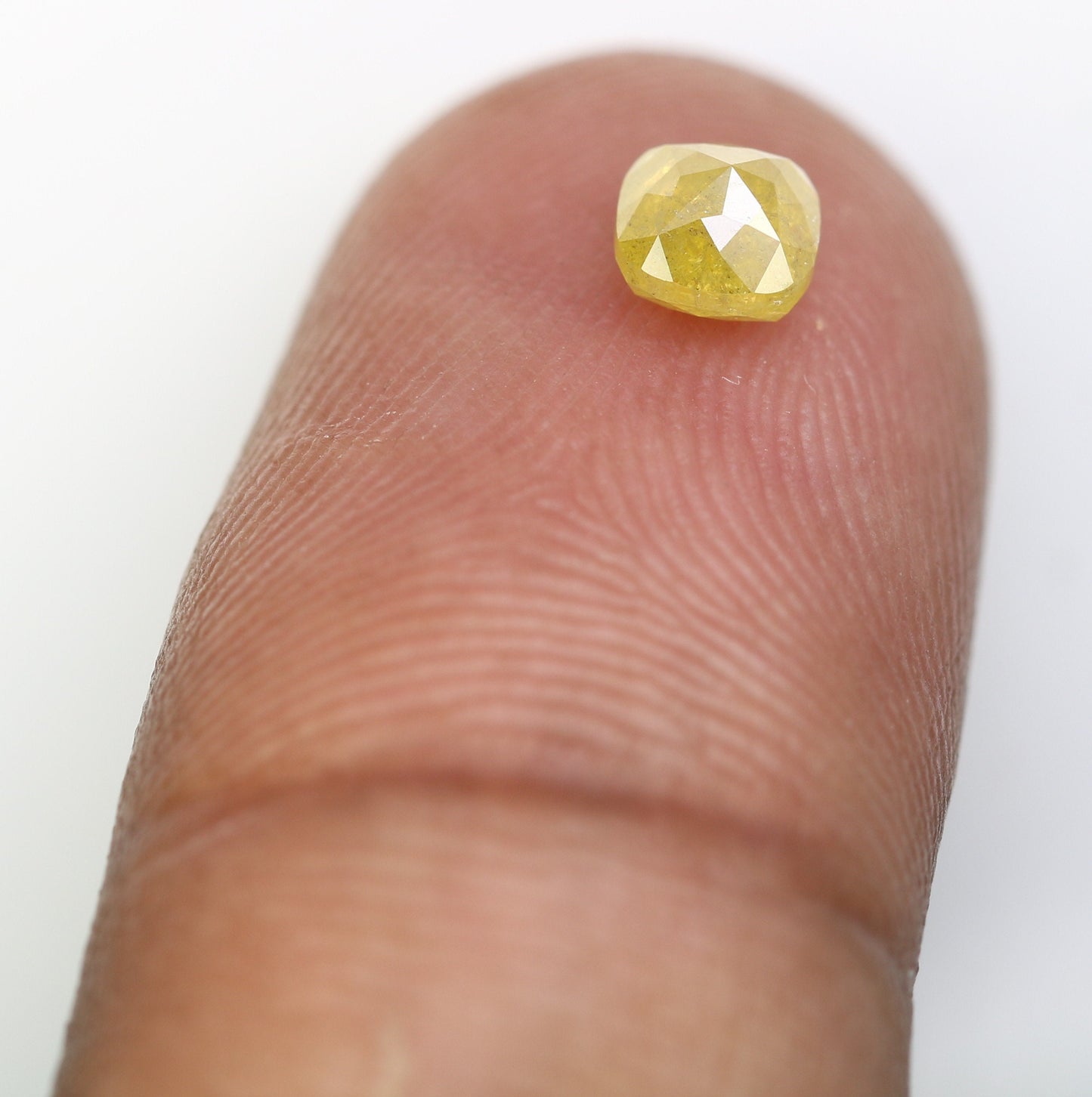 Loose Yellow Rustic Cushion Cut Galaxy Diamond - Perfect for Gold Rings & Unique Gemstone Jewelry Designs