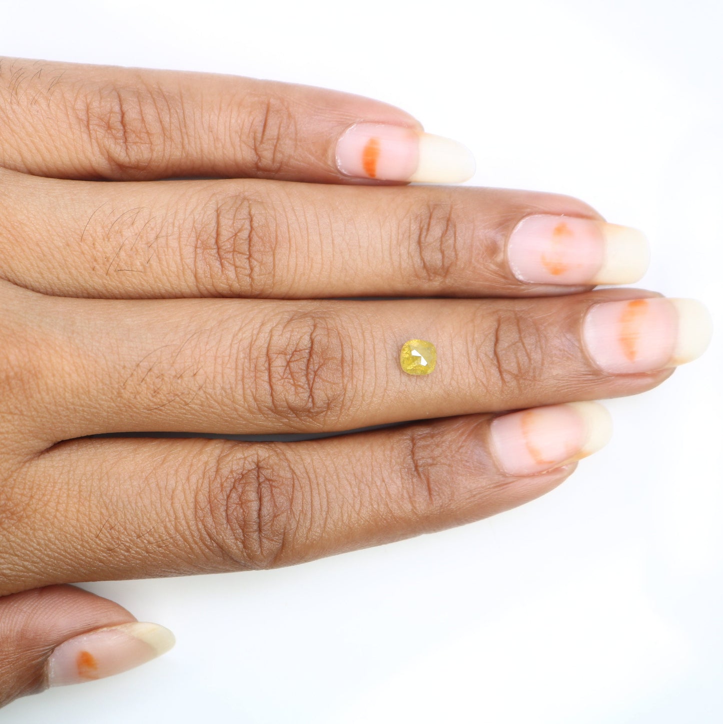 Loose Yellow Rustic Cushion Cut Galaxy Diamond - Perfect for Gold Rings & Unique Gemstone Jewelry Designs