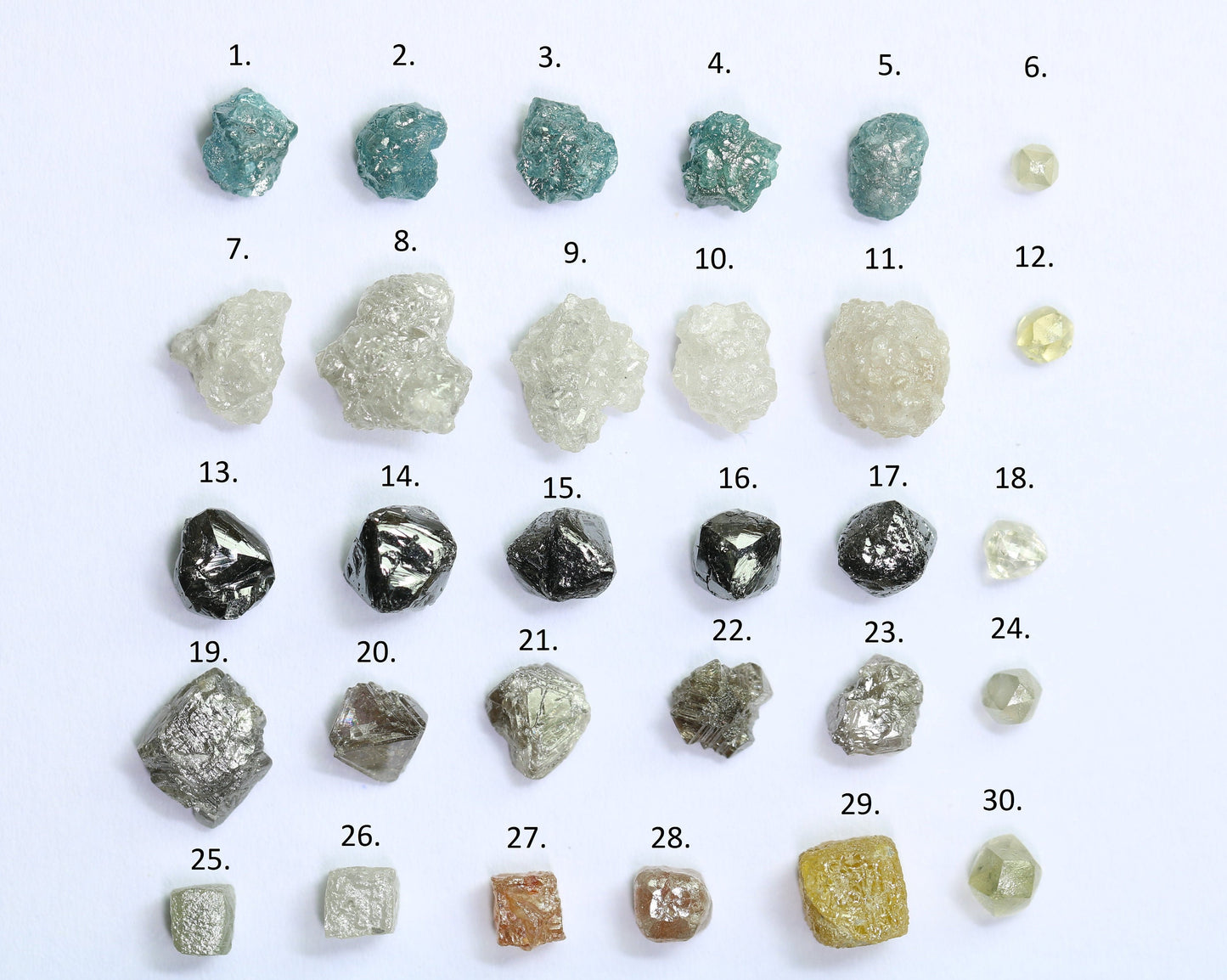 Natural Loose Rough Salt and Pepper Diamonds | Raw Gemstones for Wedding Rings, Necklaces, and Jewelry Making | Perfect Gift for Her