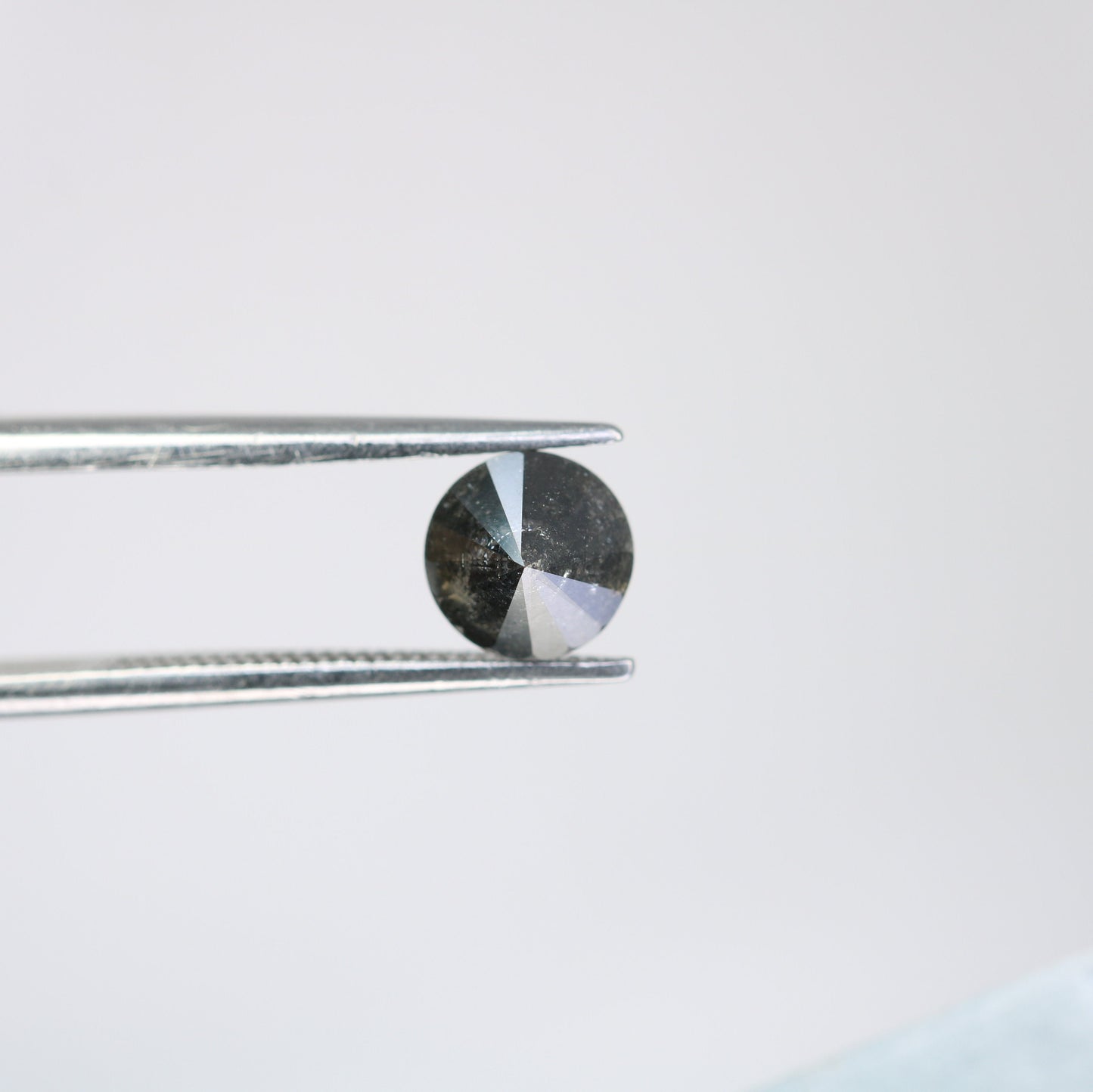 0.98 Carat 5.8 x 4.4mm Natural Loose Black Salt and Pepper Galaxy Diamond Ring | Ideal for Custom Gold Jewelry and Unique Designs
