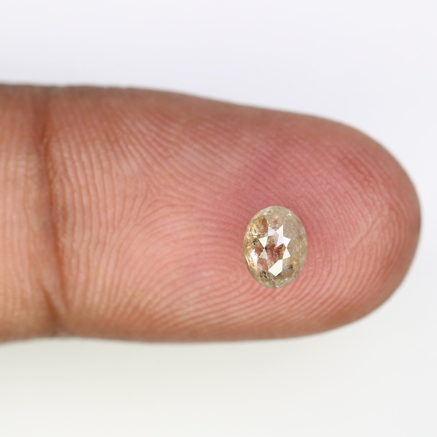 Rose Cut Salt and Pepper Oval Diamond - Engagement Ring Gemstone & Ideal for Custom Gold Ring Jewelry
