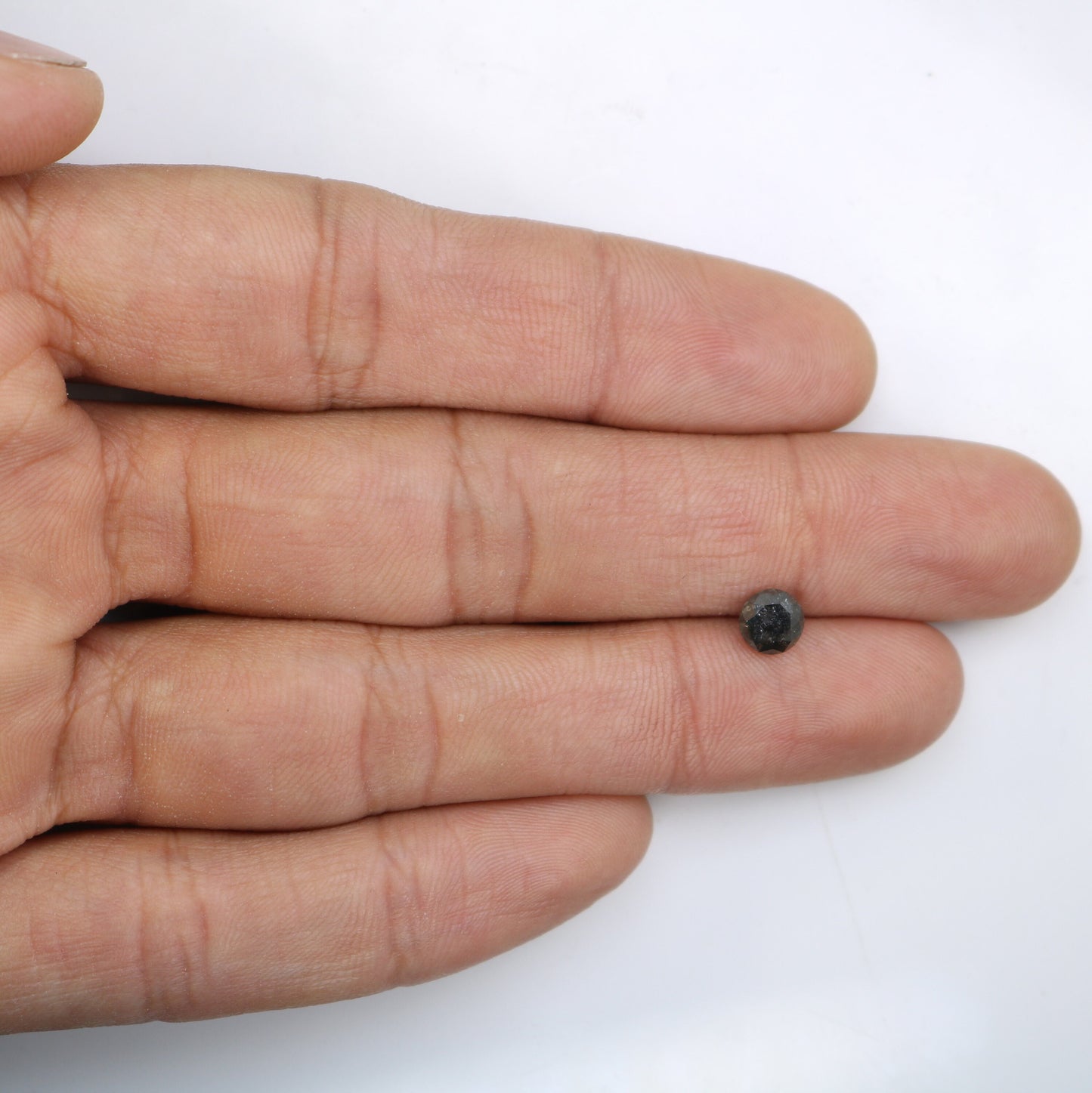 0.98 Carat 5.8 x 4.4mm Natural Loose Black Salt and Pepper Galaxy Diamond Ring | Ideal for Custom Gold Jewelry and Unique Designs