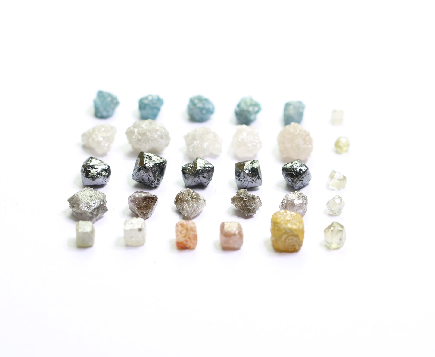Natural Loose Rough Salt and Pepper Diamonds | Raw Gemstones for Wedding Rings, Necklaces, and Jewelry Making | Perfect Gift for Her