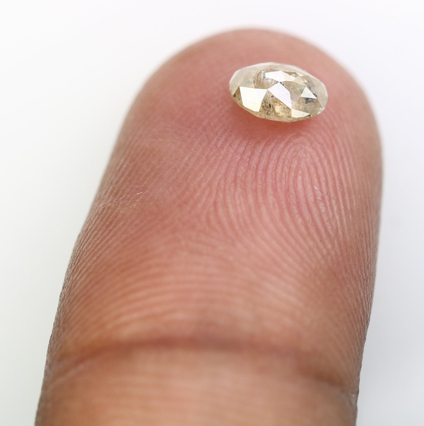 Rose Cut Salt and Pepper Oval Diamond - Engagement Ring Gemstone & Ideal for Custom Gold Ring Jewelry
