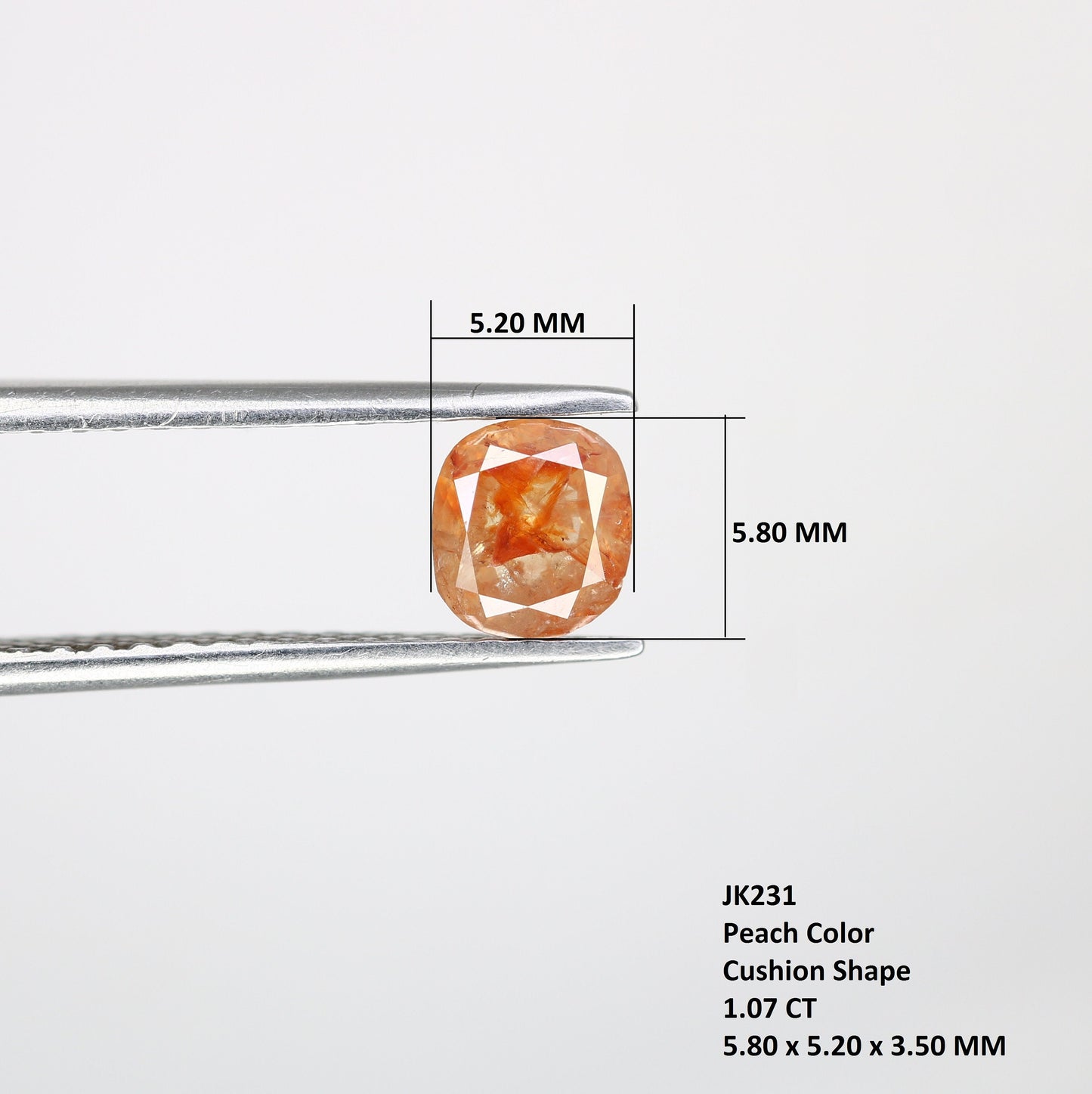 Rose Cut Peach Cushion Diamond - Women’s Ring, Perfect for Gold Jewelry & Elegant, Unique Designs