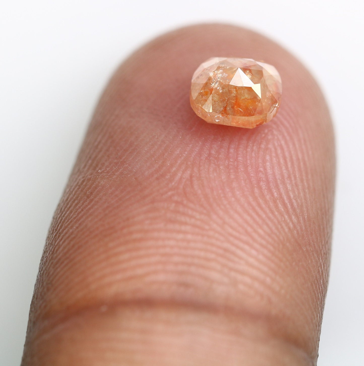 Rose Cut Peach Cushion Diamond - Women’s Ring, Perfect for Gold Jewelry & Elegant, Unique Designs