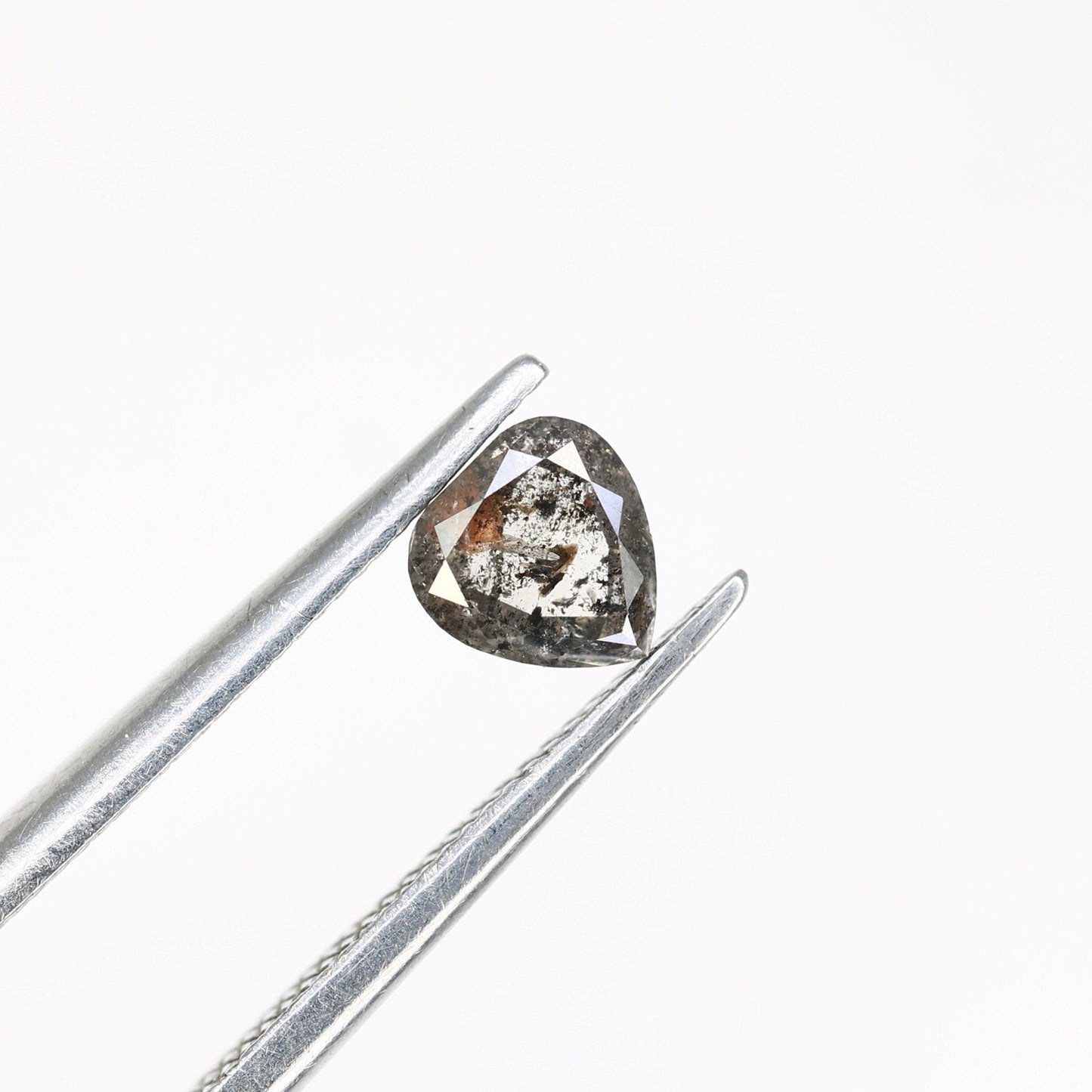 0.41 CT Heart Shaped Salt and Pepper Diamond For Engagement RingFor Gold Ring Diamonds
