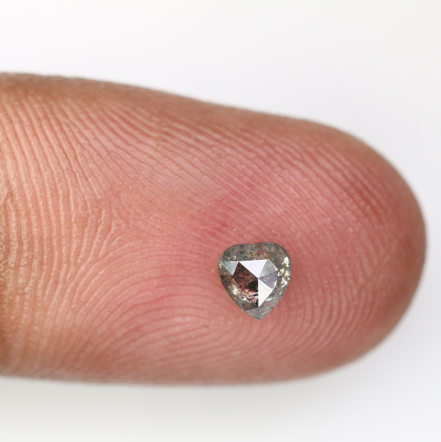 0.41 CT Heart Shaped Salt and Pepper Diamond For Engagement RingFor Gold Ring Diamonds