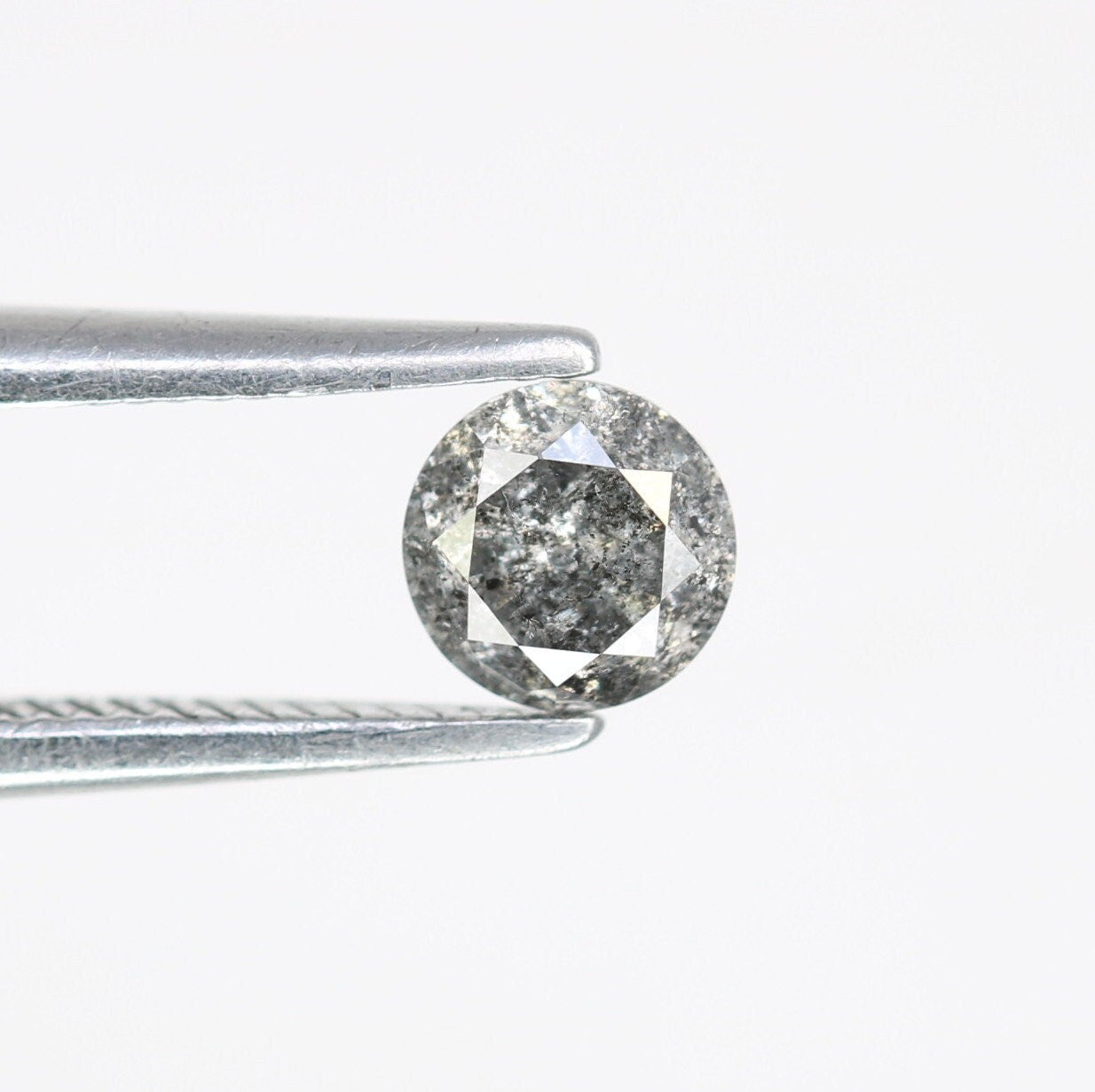 0.34 Carat Loose Natural Salt and Pepper Fancy Round Cut Diamond | Ideal for Rings and Custom Jewelry Designs