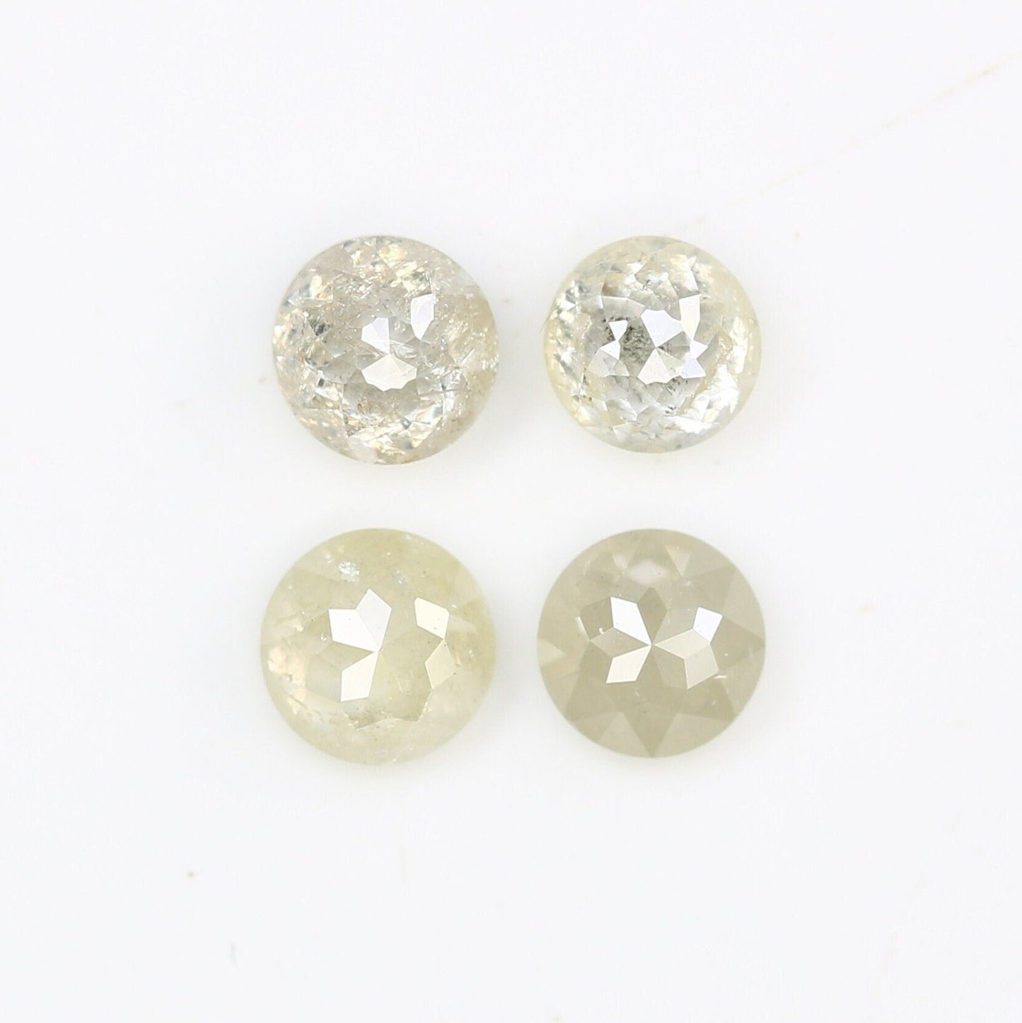 1.09 CT Grey Round Rose Cut Rustic Light Yellow Loose Real Diamond For Anniversary Gift ll Birthday Gift ll Engagement Gift ll Gift For Her
