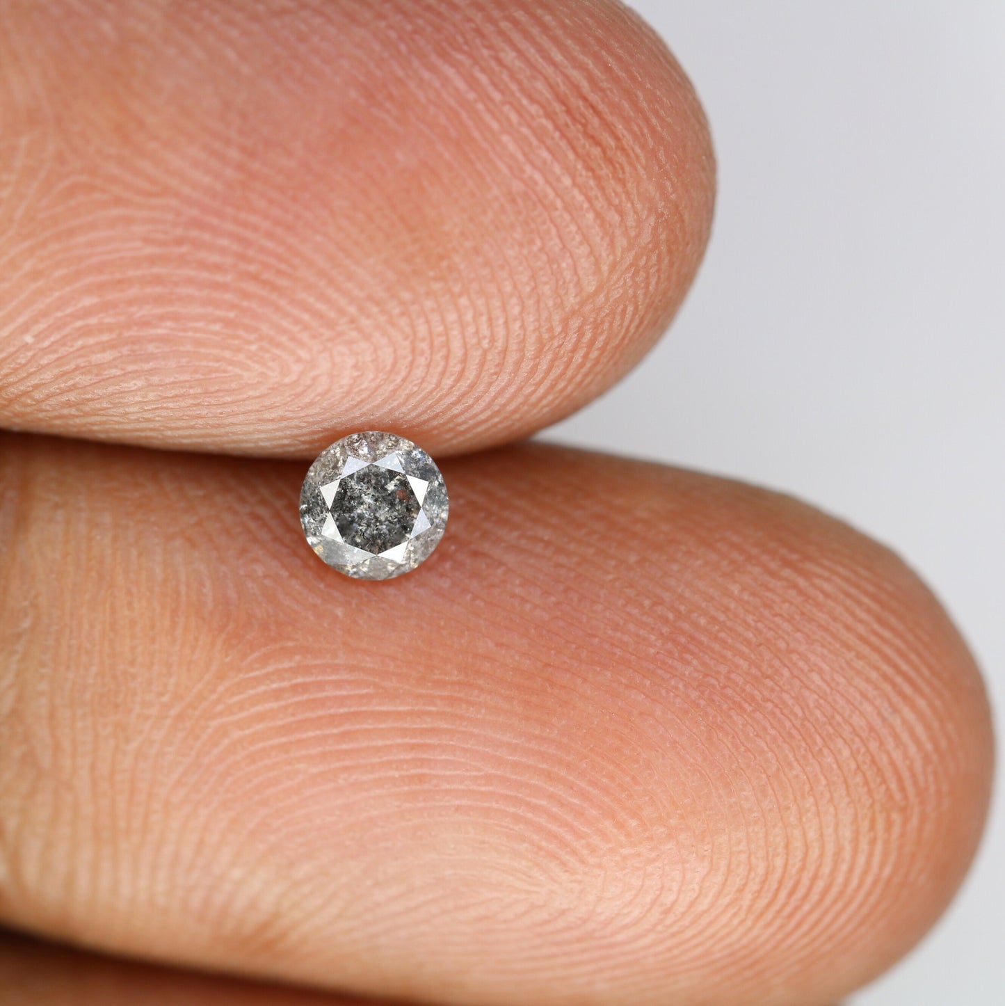 0.34 Carat Loose Natural Salt and Pepper Fancy Round Cut Diamond | Ideal for Rings and Custom Jewelry Designs