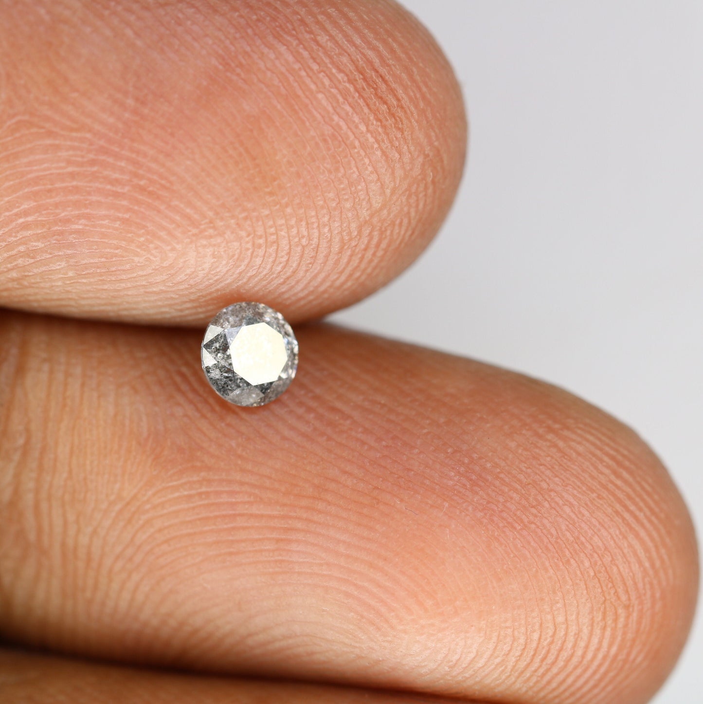 0.34 Carat Loose Natural Salt and Pepper Fancy Round Cut Diamond | Ideal for Rings and Custom Jewelry Designs