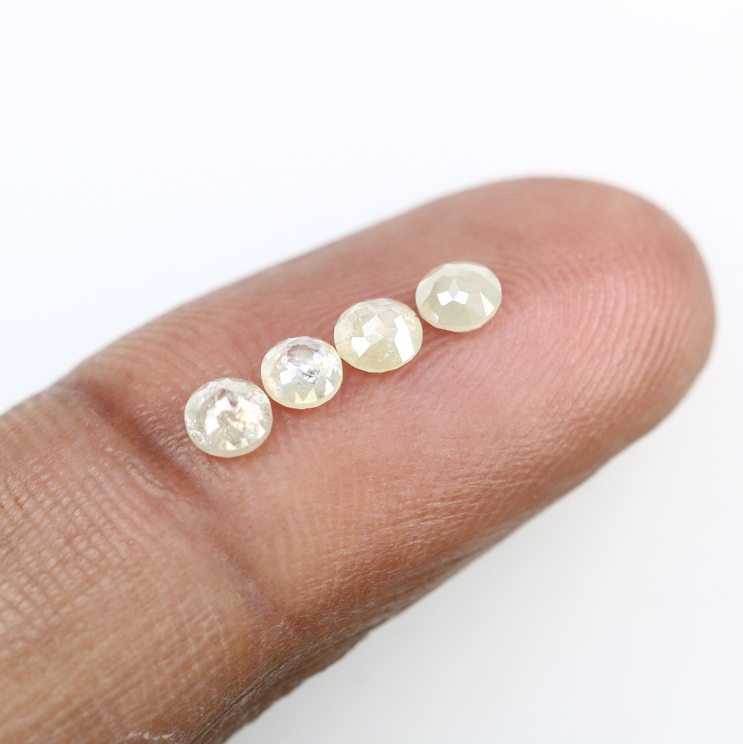 1.09 CT Grey Round Rose Cut Rustic Light Yellow Loose Real Diamond For Anniversary Gift ll Birthday Gift ll Engagement Gift ll Gift For Her