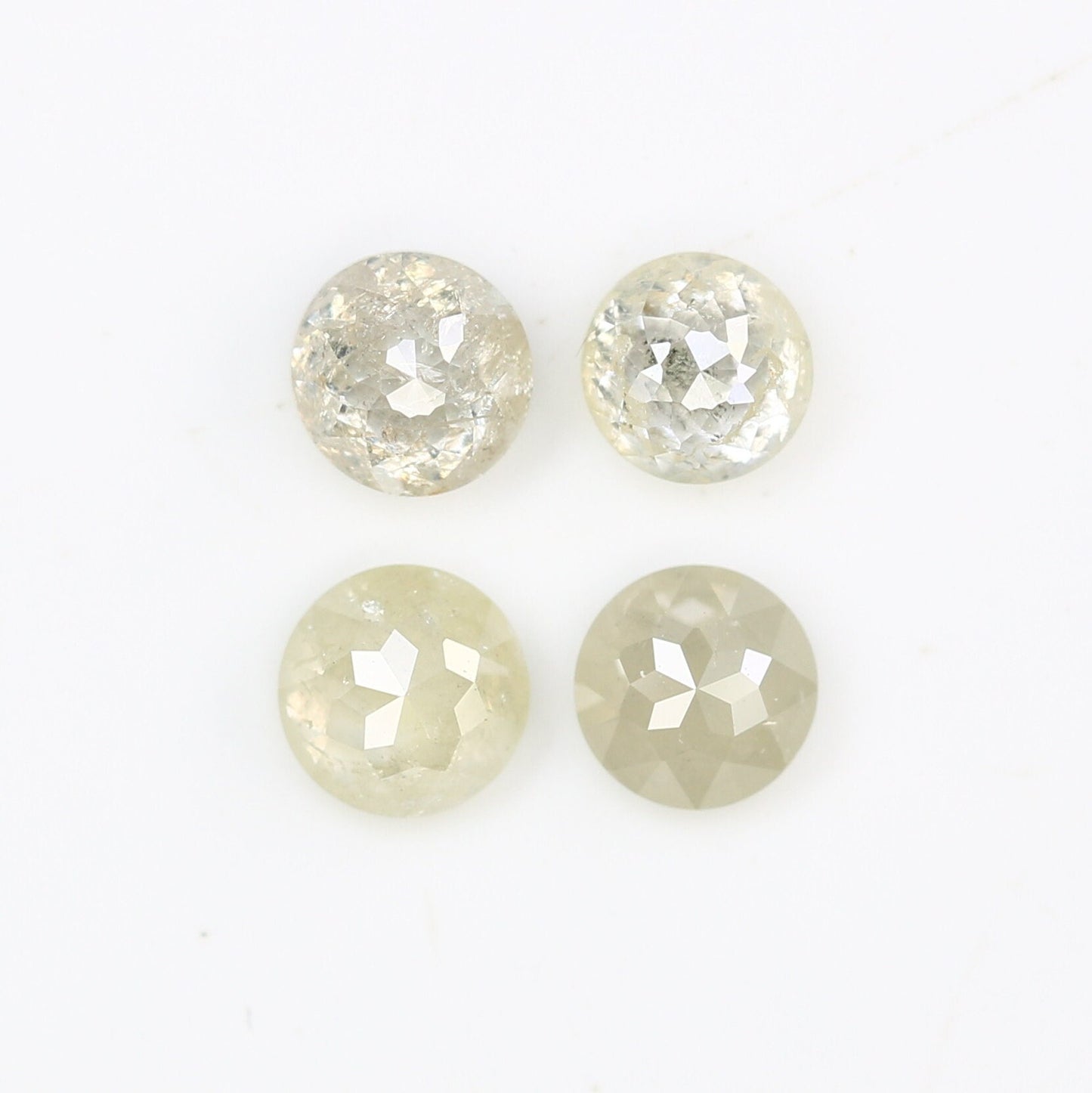 1.09 CT Grey Round Rose Cut Rustic Light Yellow Loose Real Diamond For Anniversary Gift ll Birthday Gift ll Engagement Gift ll Gift For Her