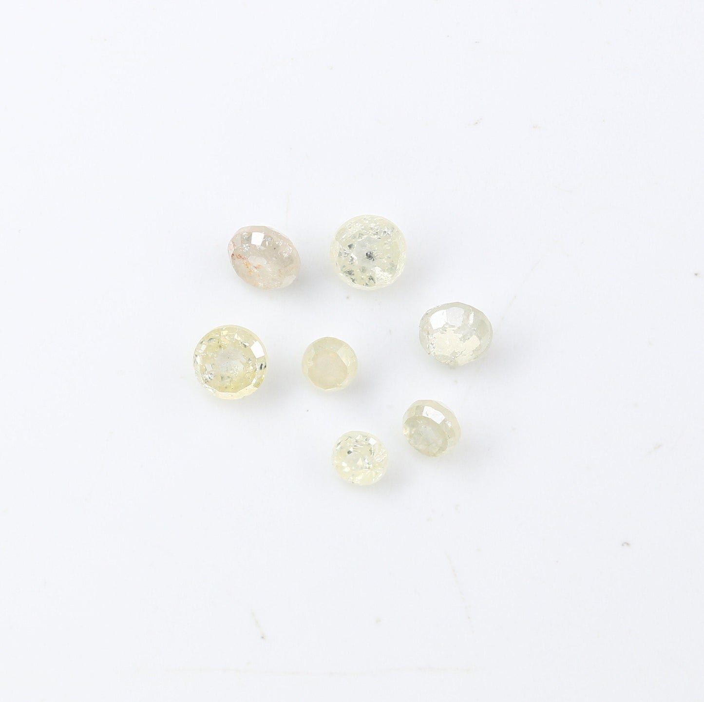 0.46 TCW Yellow Rose Cut Round Natural Galaxy Real Diamond For Promise Ring ll Gift For Girlfriend ll Proposal RingFor Gold Ring Diamonds