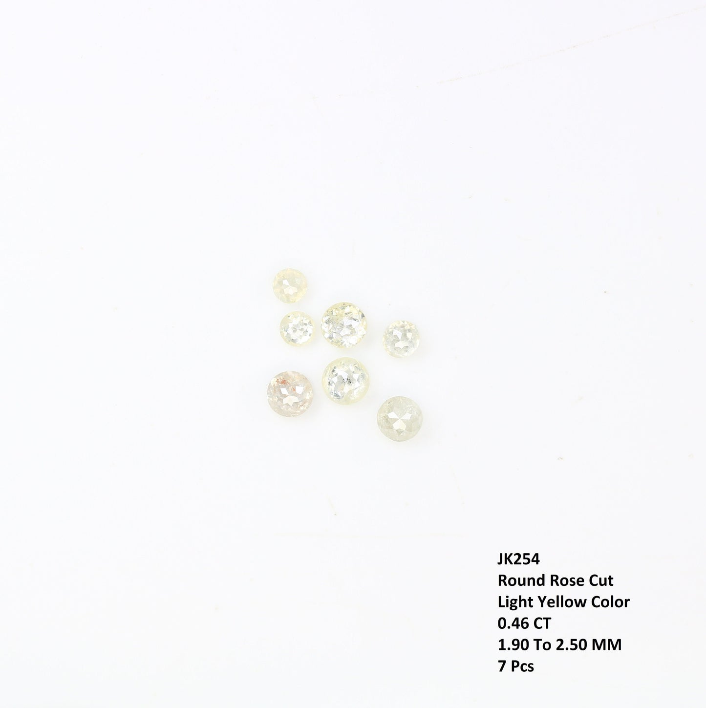 0.46 TCW Yellow Rose Cut Round Natural Galaxy Real Diamond For Promise Ring ll Gift For Girlfriend ll Proposal RingFor Gold Ring Diamonds