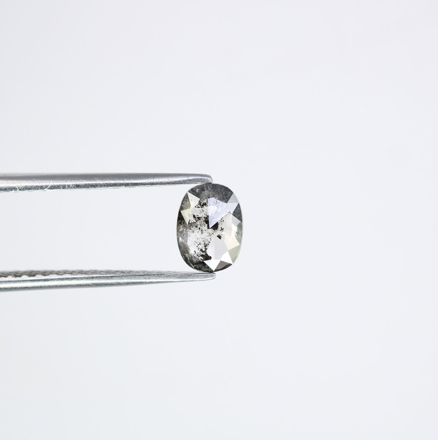 0.86 CT Salt and Pepper Oval Diamond - Engagement Ring Gemstone & Ideal Gift for Girlfriend, Wife, Mother, or Special Woman