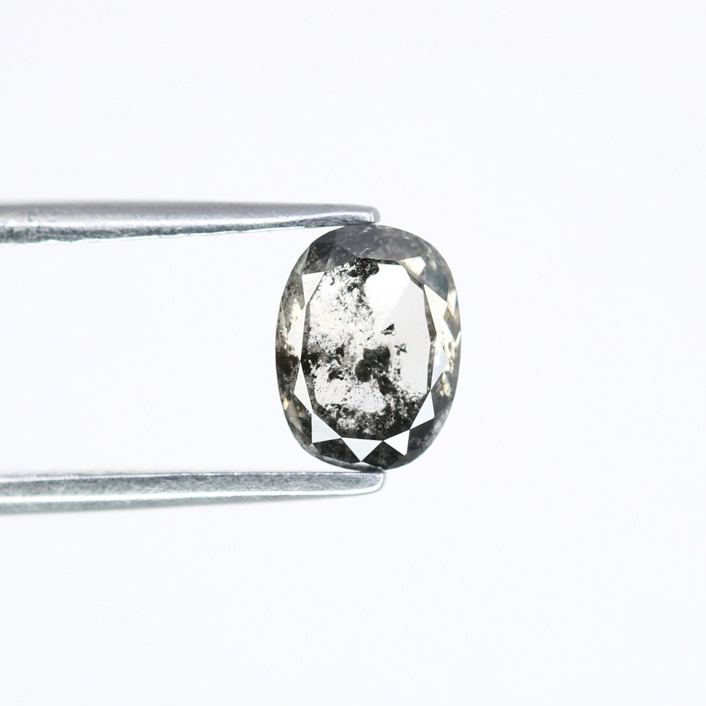 0.86 CT Salt and Pepper Oval Diamond - Engagement Ring Gemstone & Ideal Gift for Girlfriend, Wife, Mother, or Special Woman