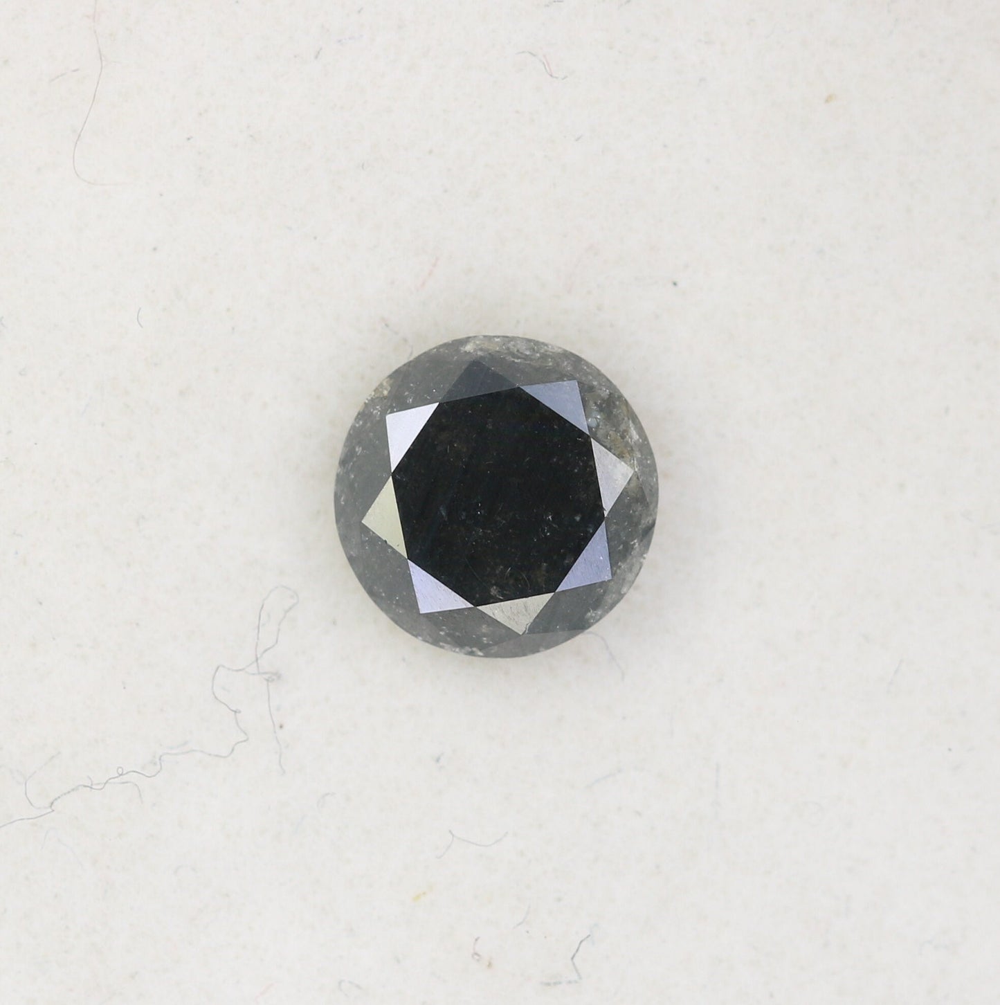 0.74 Carat Natural Black Loose Round Brilliant Cut Salt and Pepper Galaxy Diamond | Ideal for Earrings, Rings, Pendants, and Necklaces