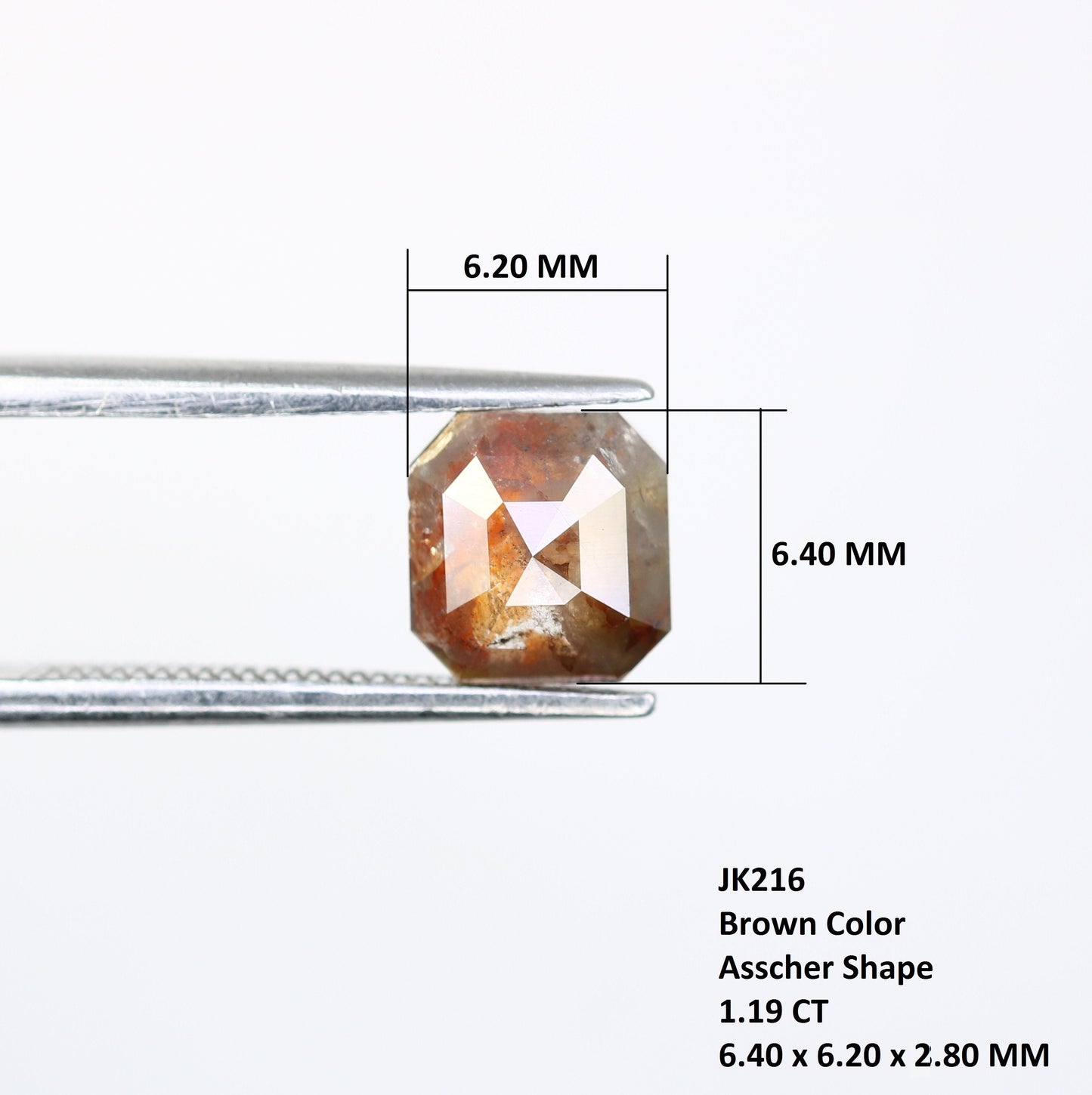 1.19 CT Fancy Salt and Pepper Emerald Shape Diamond - Natural Loose Emerald Cut Diamond - Emerald Engagement Ring - LABORDAY Offer