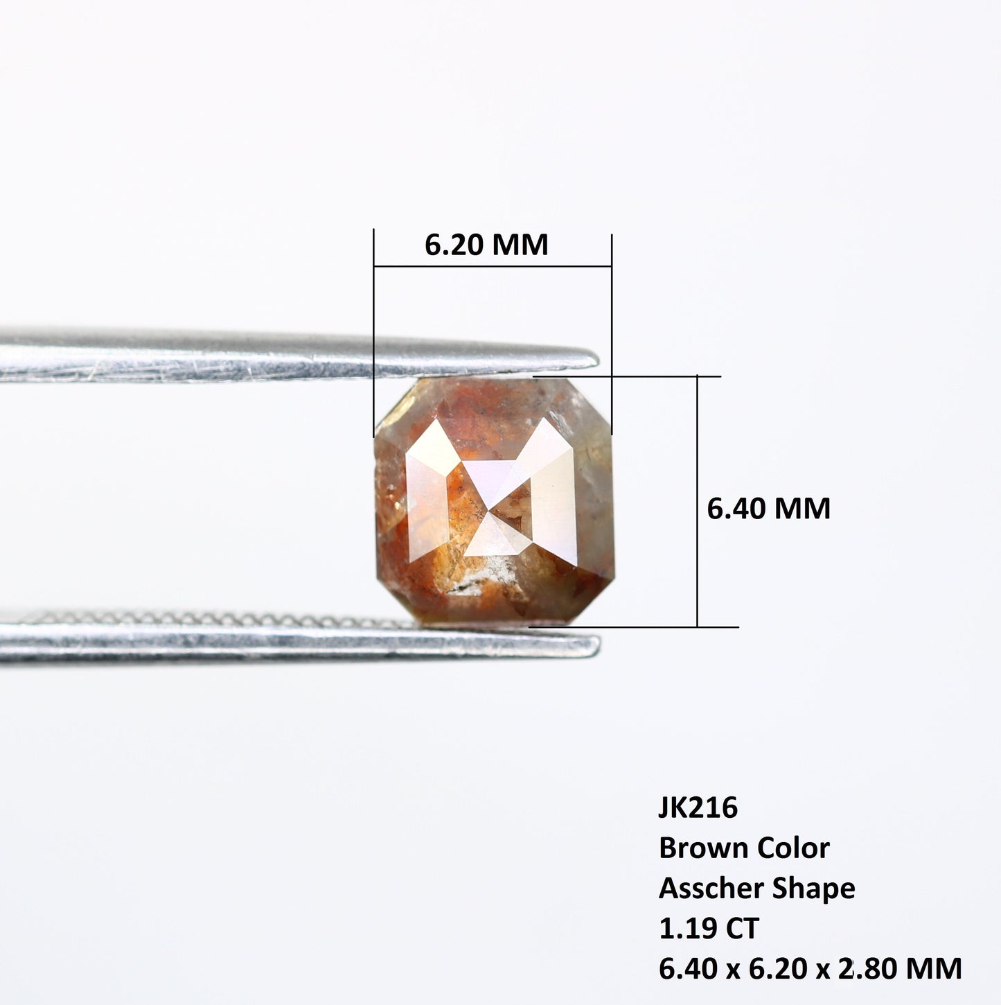 1.19 CT Fancy Salt and Pepper Emerald Shape Diamond - Natural Loose Emerald Cut Diamond - Emerald Engagement Ring - LABORDAY Offer