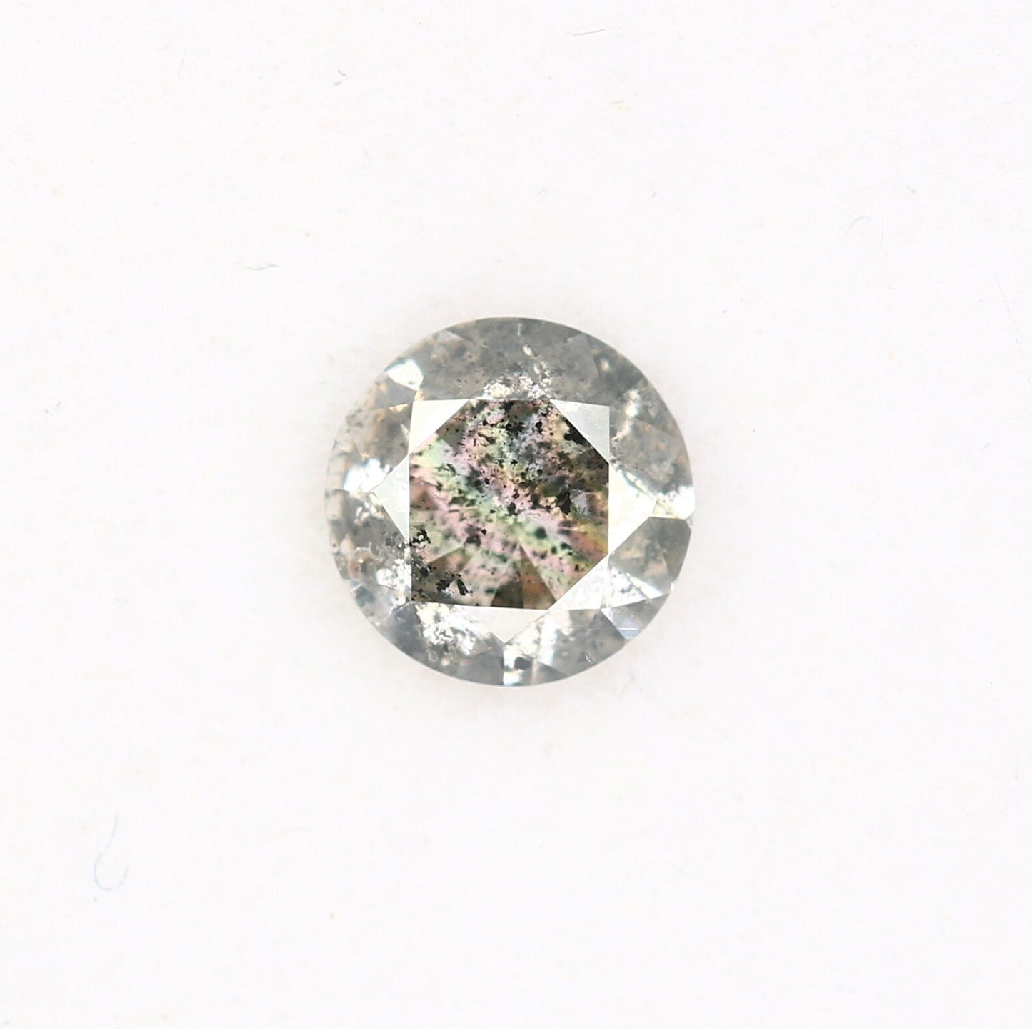 Salt and Pepper Round Brilliant Cut Diamond | Transparent with Excellent Sparkle | Ideal for Gold Engagement Rings