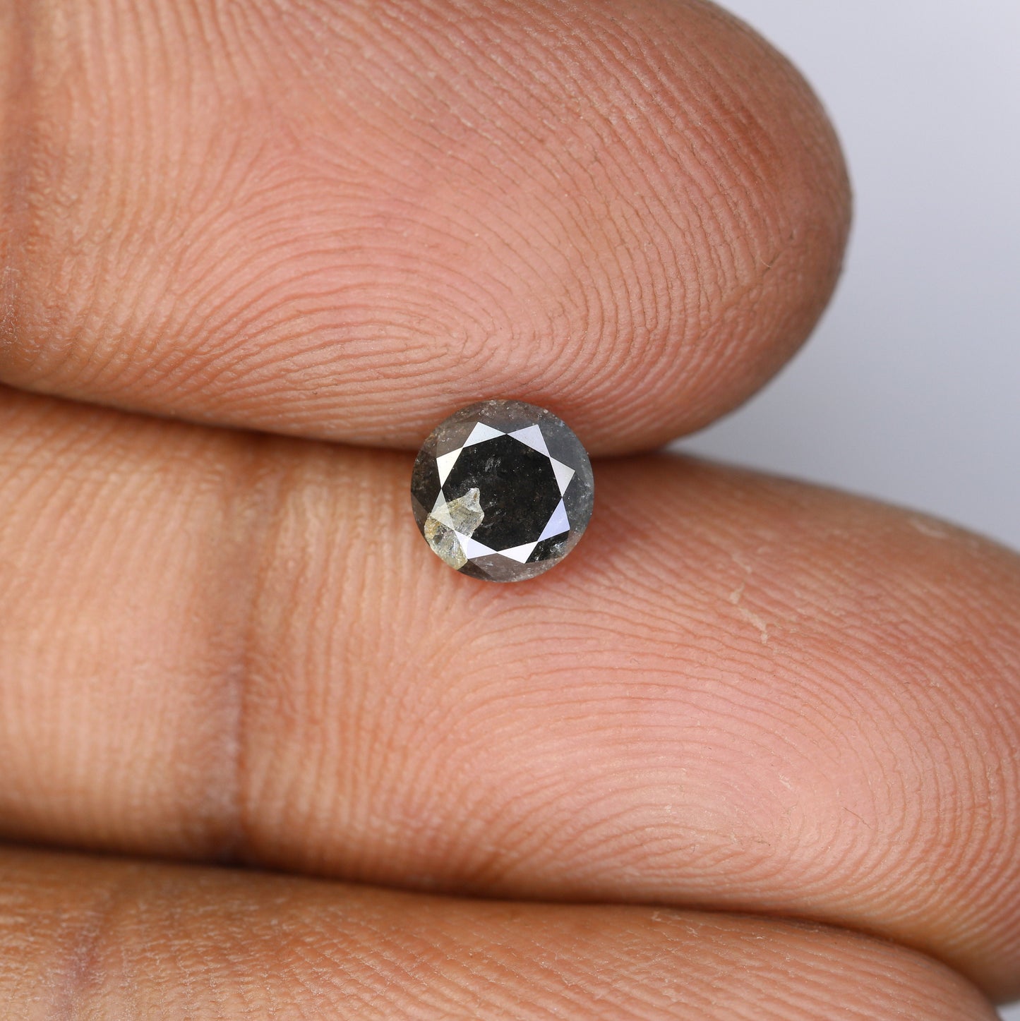 0.76 Carat Natural Salt and Pepper Round Brilliant Cut Galaxy Loose Diamond | Ideal for Rings, Earrings, and Jewelry Making |Wholesale Price