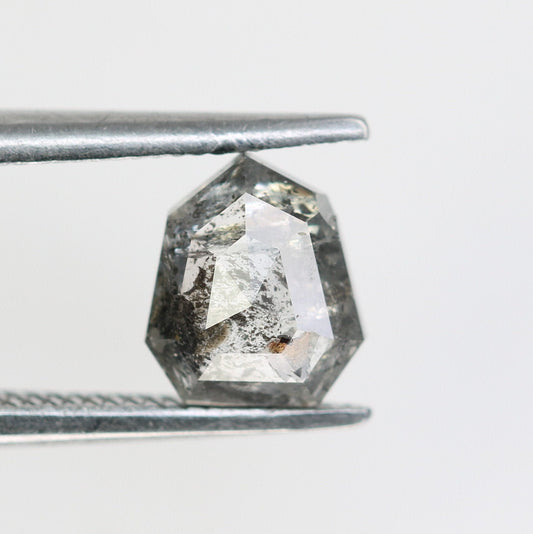 1.00 CT Salt and Pepper Diamond Geometric Cut For handmade necklace pendant Black/Grey crystal Diamond for Engagement Ring Anniversary Gift