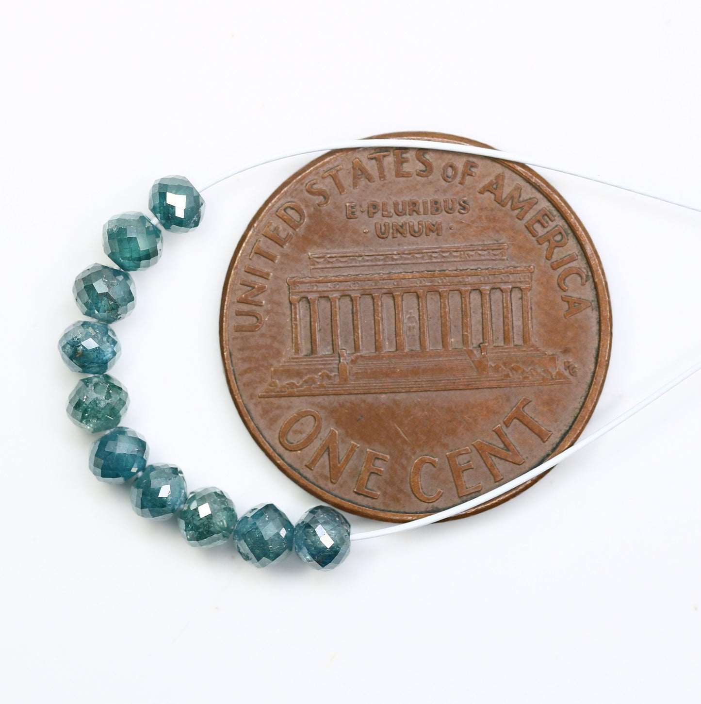 2.22 CT Blue Diamond Beads | AAA Quality Faceted Loose Gems for Artisan Necklaces | Ideal for Crystal Jewelry Making Unique Handmade Crafts