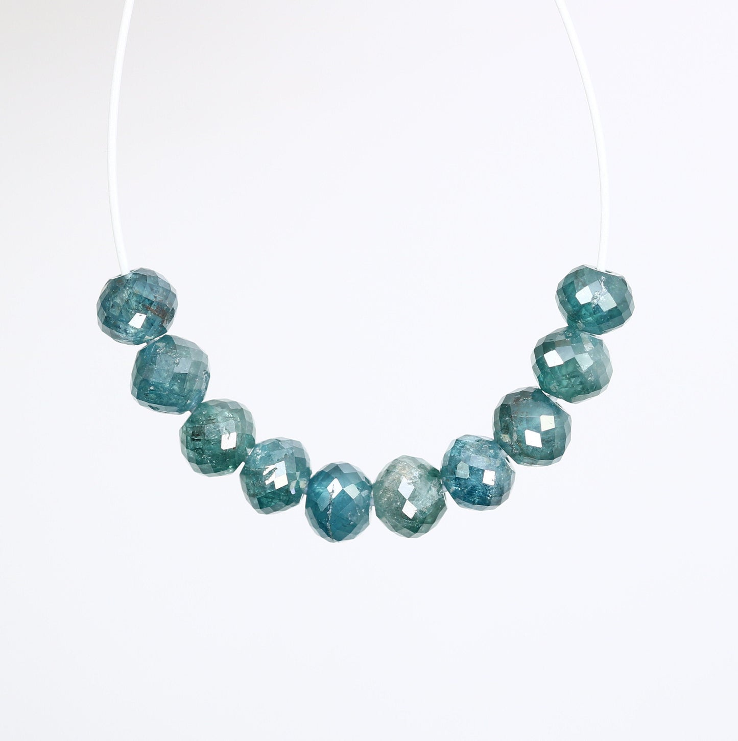 2.22 CT Blue Diamond Beads | AAA Quality Faceted Loose Gems for Artisan Necklaces | Ideal for Crystal Jewelry Making Unique Handmade Crafts