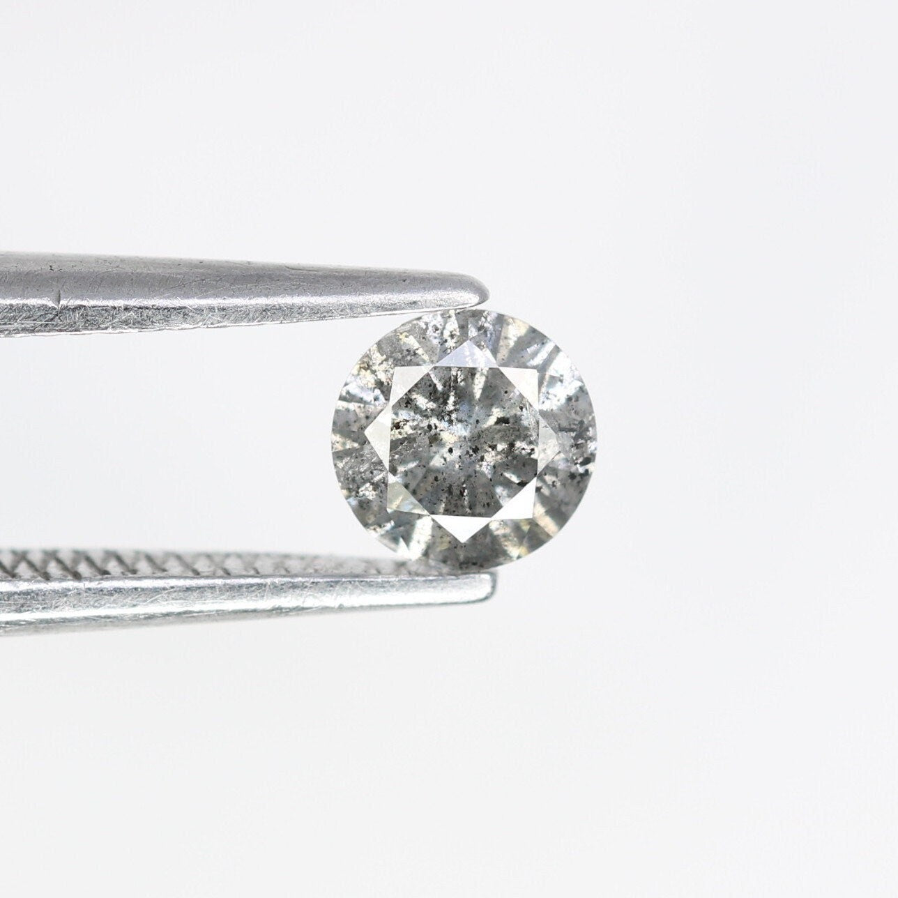 0.35 Carat Salt and Pepper Round Diamond Ring | Perfect for Custom Gold Rings | Unique Engagement or Wedding Jewelry