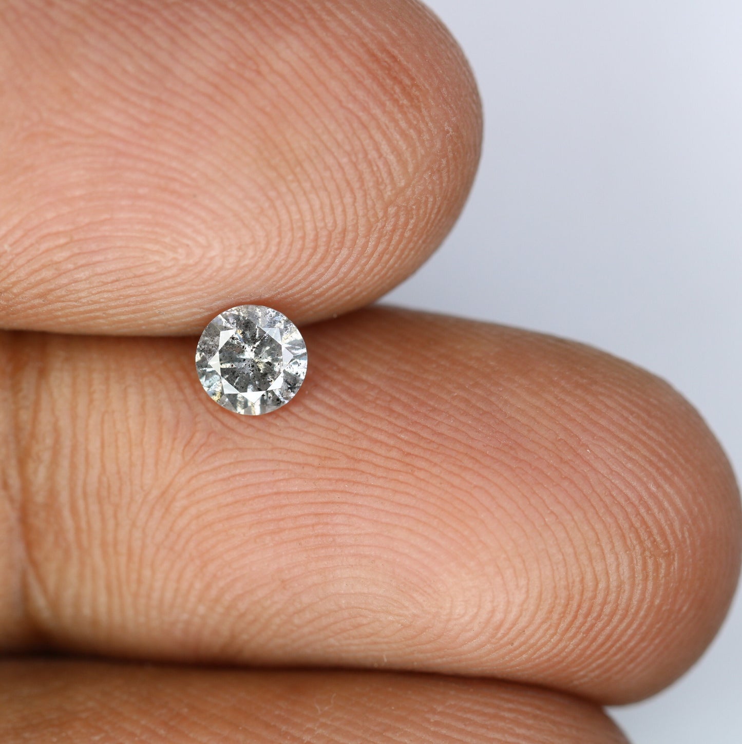 0.35 Carat Salt and Pepper Round Diamond Ring | Perfect for Custom Gold Rings | Unique Engagement or Wedding Jewelry