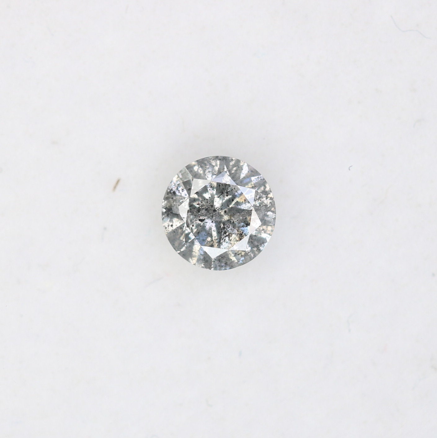 0.35 Carat Salt and Pepper Round Diamond Ring | Perfect for Custom Gold Rings | Unique Engagement or Wedding Jewelry