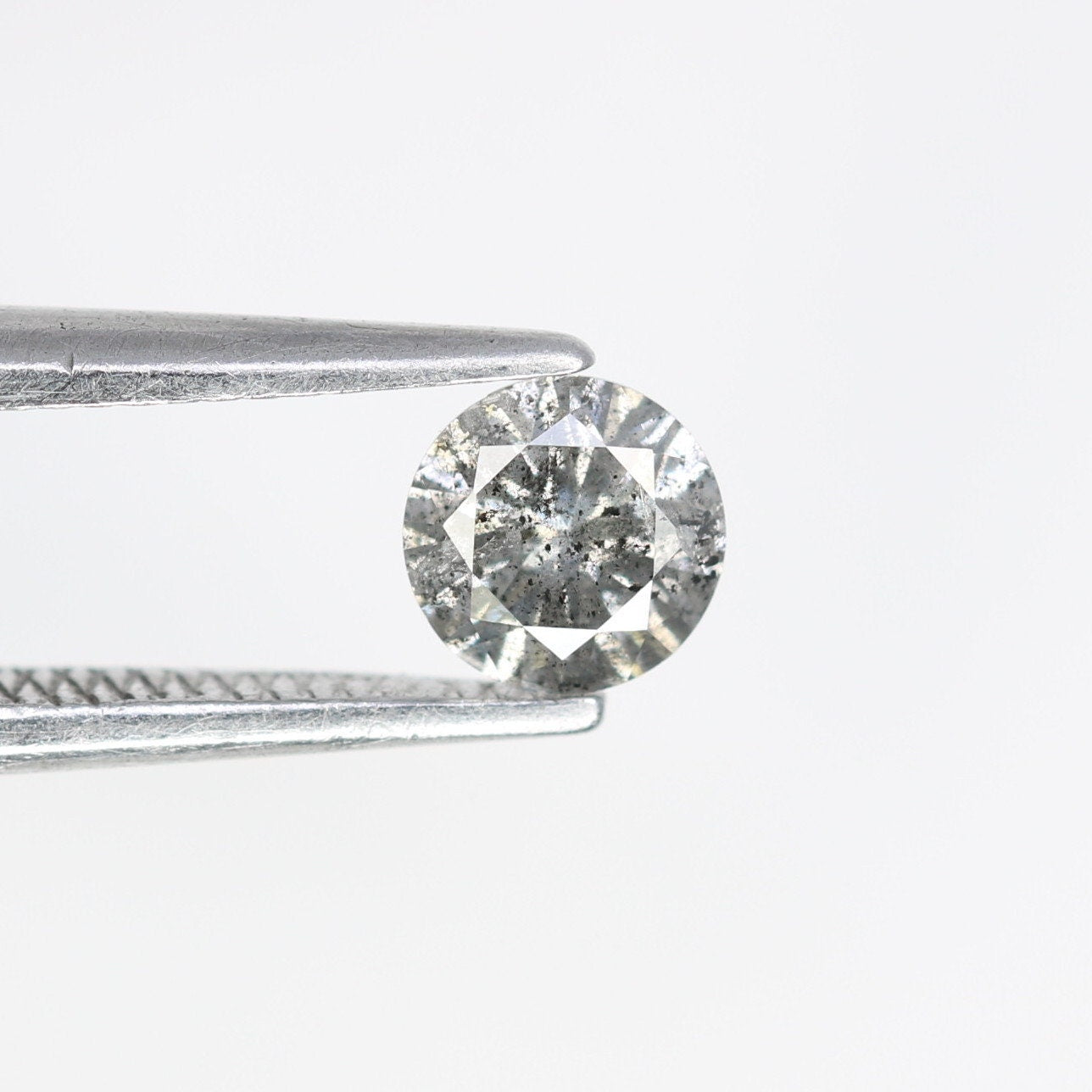 0.35 Carat Salt and Pepper Round Diamond Ring | Perfect for Custom Gold Rings | Unique Engagement or Wedding Jewelry