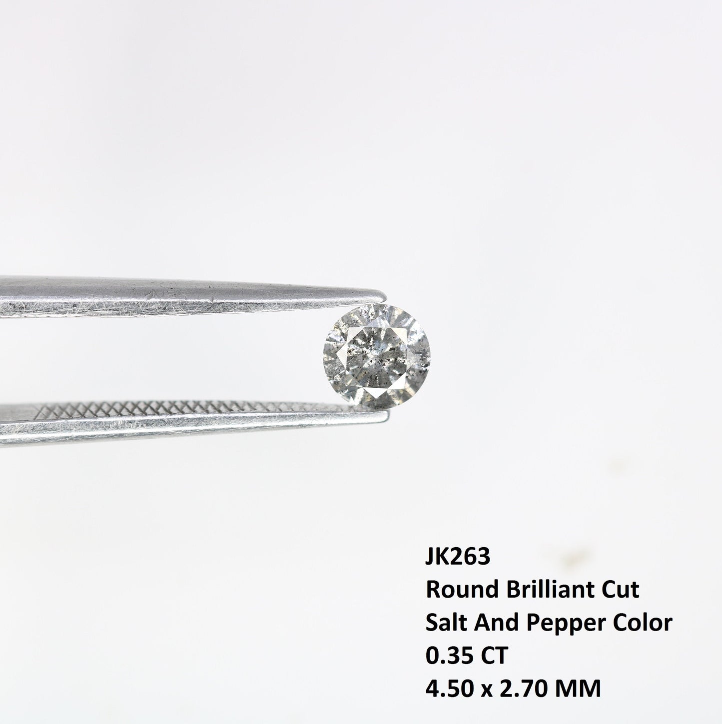 0.35 Carat Salt and Pepper Round Diamond Ring | Perfect for Custom Gold Rings | Unique Engagement or Wedding Jewelry