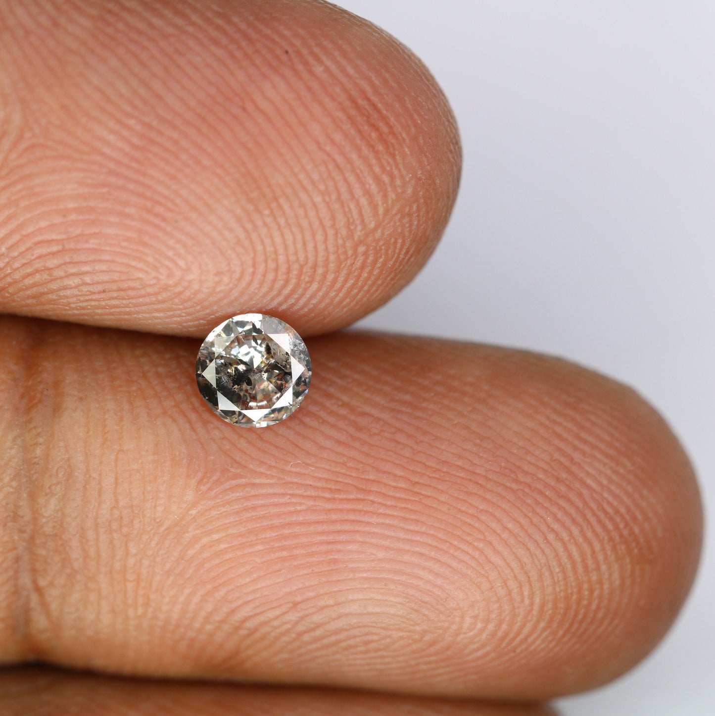 0.40 Carat Salt and Pepper Diamond for Engagement Ring | Perfect for Custom Gold Rings | Unique and Elegant Jewelry