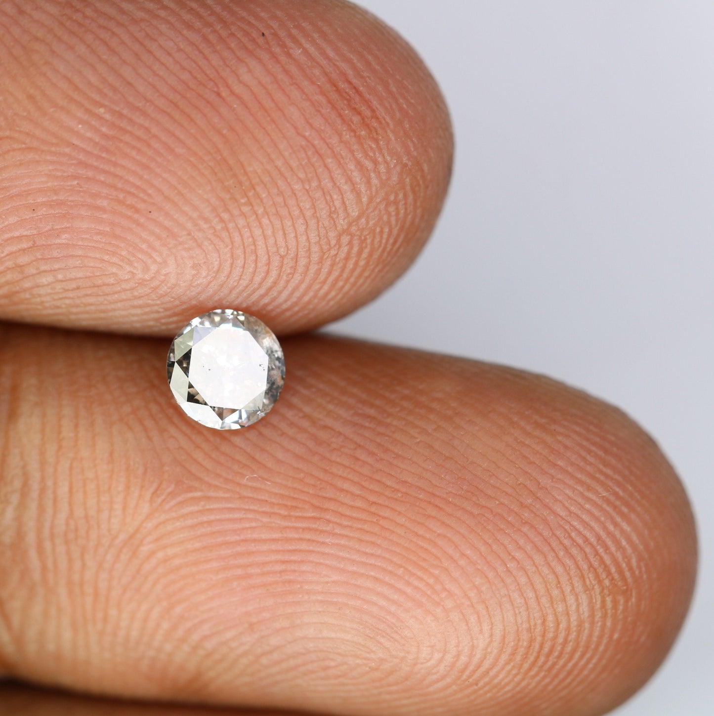 0.40 Carat Salt and Pepper Diamond for Engagement Ring | Perfect for Custom Gold Rings | Unique and Elegant Jewelry