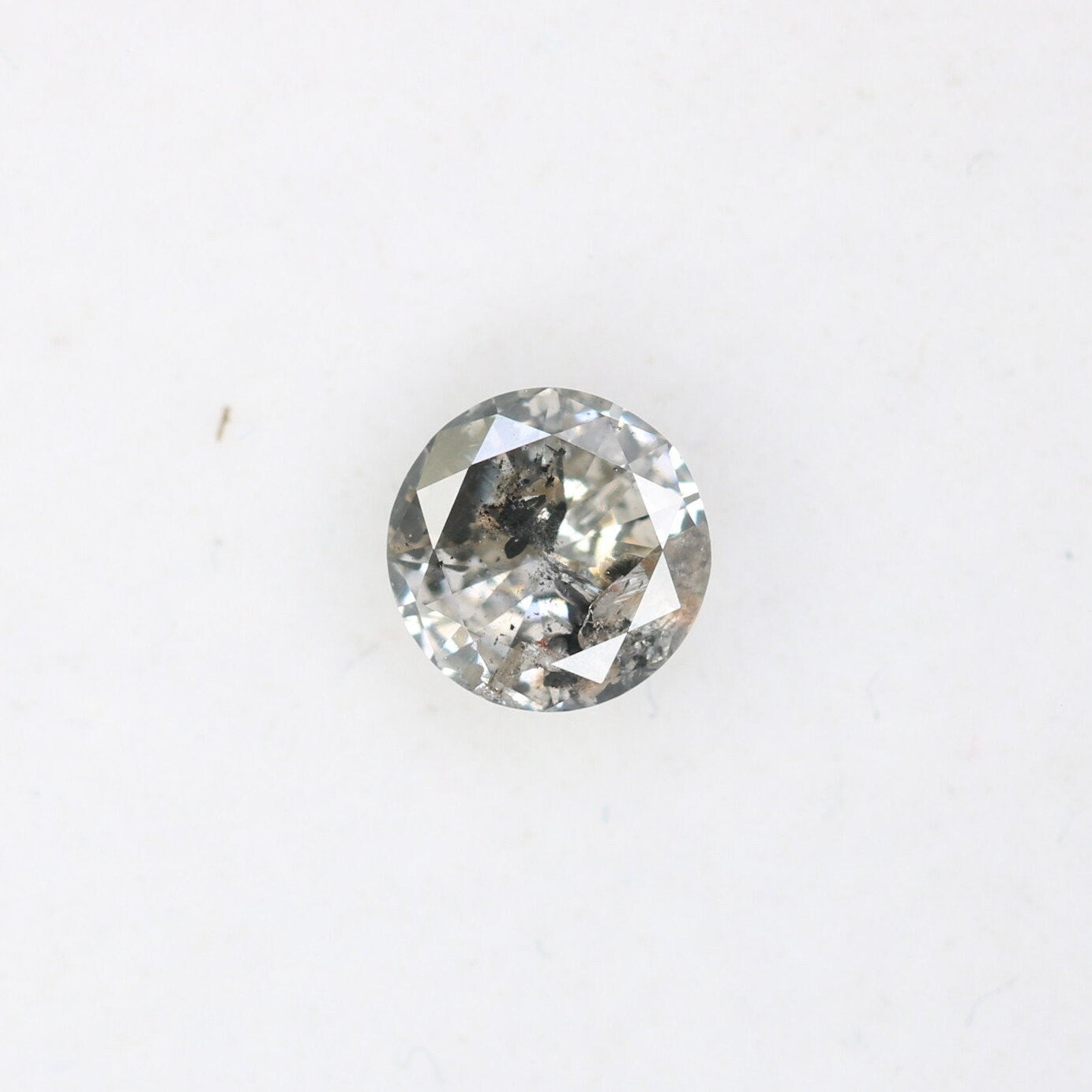 0.40 Carat Salt and Pepper Diamond for Engagement Ring | Perfect for Custom Gold Rings | Unique and Elegant Jewelry