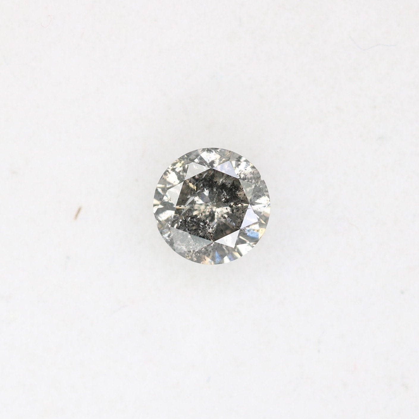0.41 Carat Round Brilliant Cut Salt and Pepper Diamond | Ideal for Custom Gold Rings | Unique Engagement or Wedding Jewelry