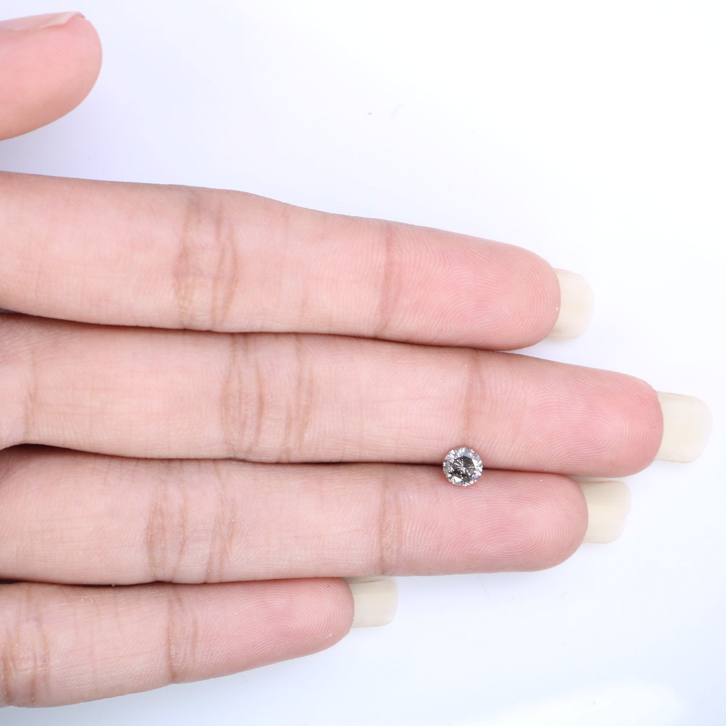 0.41 Carat Round Brilliant Cut Salt and Pepper Diamond | Ideal for Custom Gold Rings | Unique Engagement or Wedding Jewelry