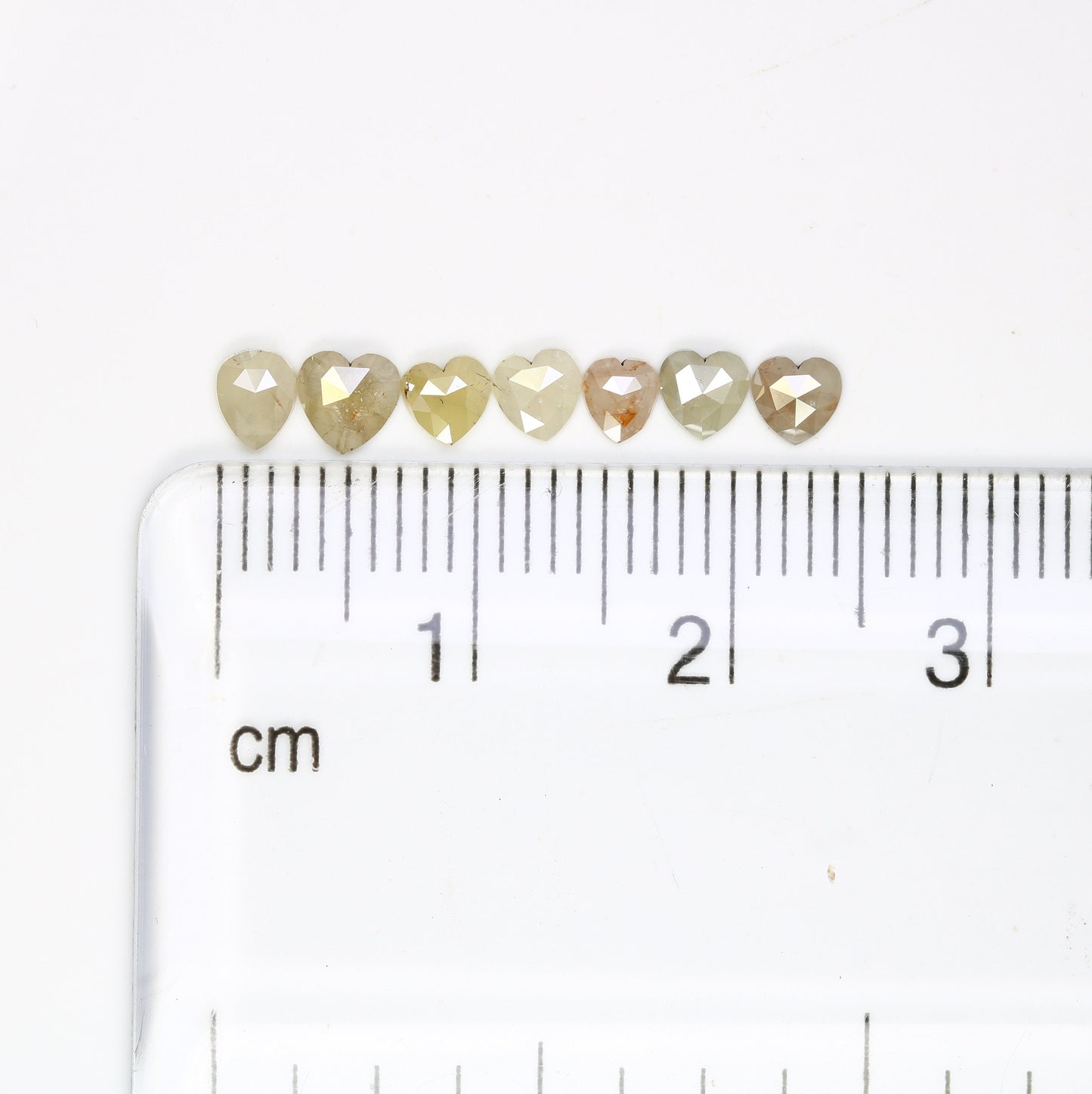Loose Heart Shape Grey Natural Diamond For Handmade JewelryFor Gold Ring Diamonds