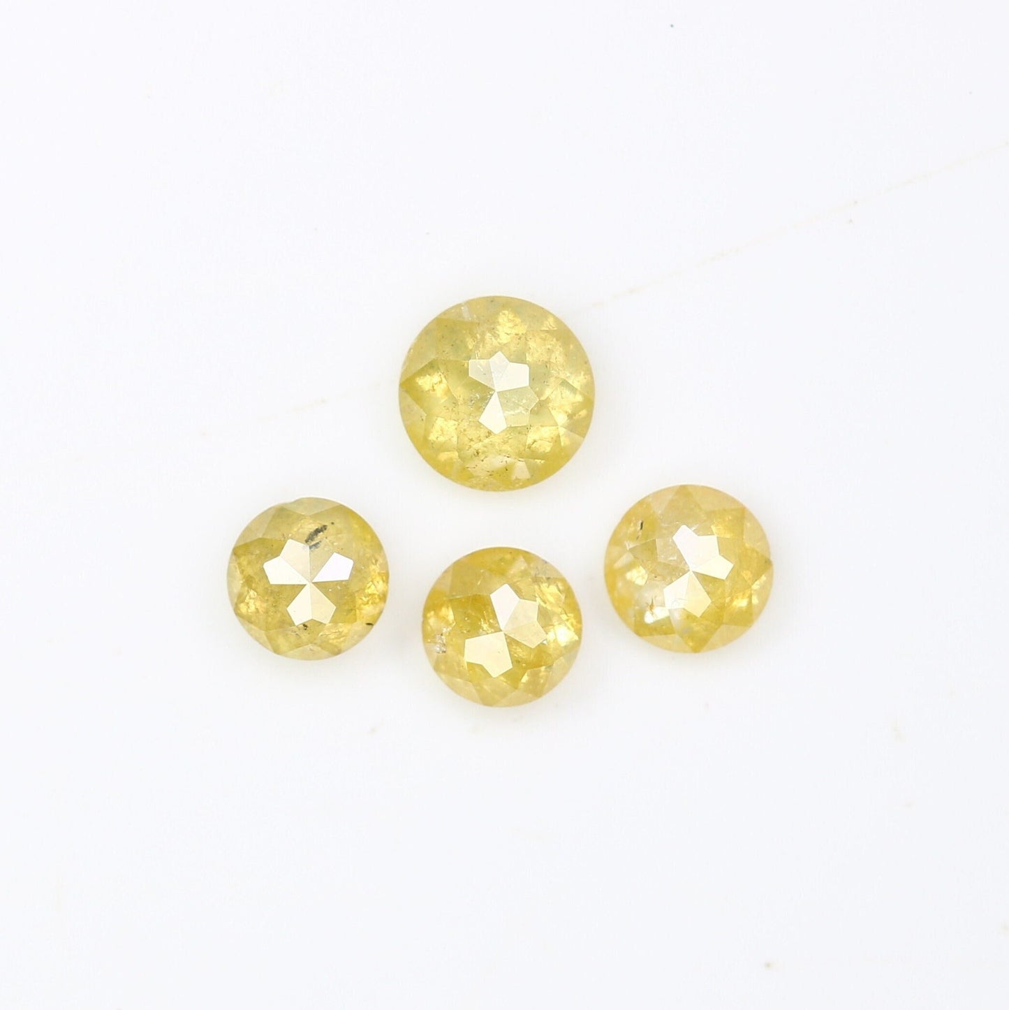 0.74 CT Yellow Round Rose Cut Natural Real Loose Diamonds For Eternity Band ll Gift For Best Friend ll Gift For Girlfriend ll Gift For Wife