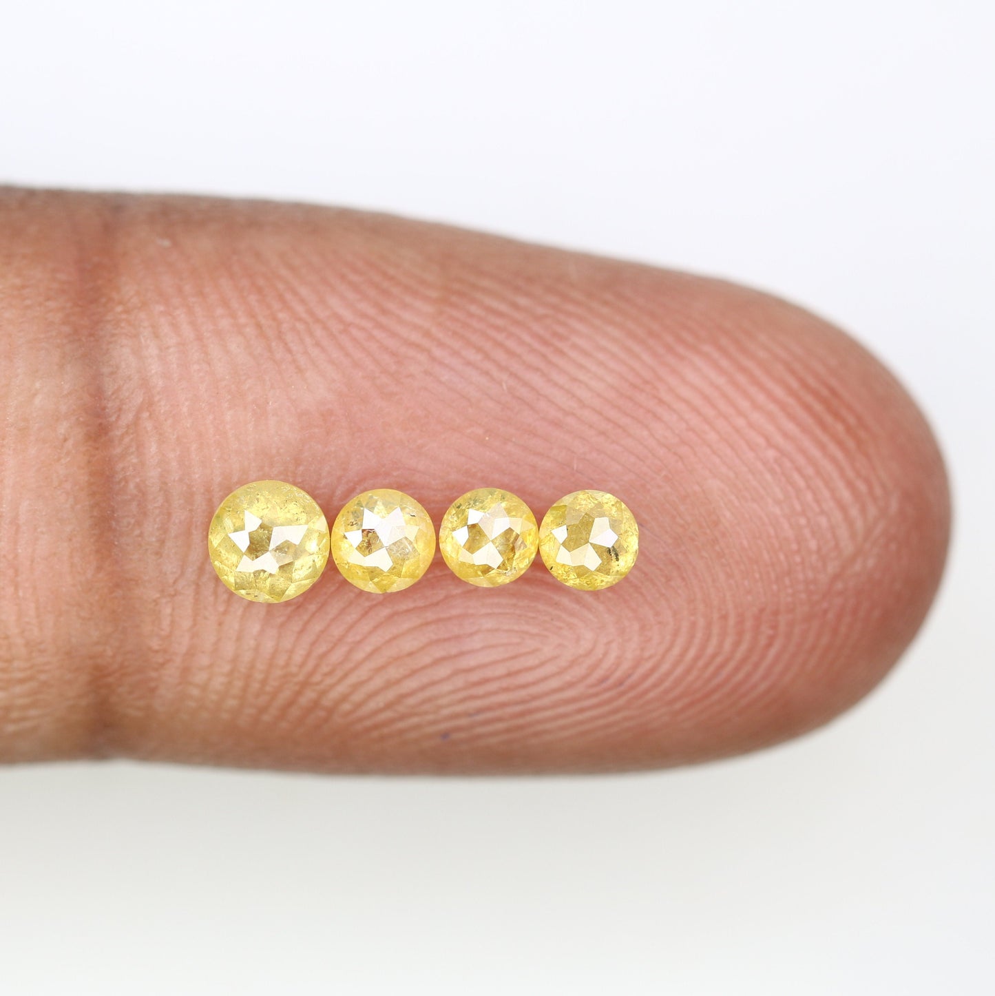 0.74 CT Yellow Round Rose Cut Natural Real Loose Diamonds For Eternity Band ll Gift For Best Friend ll Gift For Girlfriend ll Gift For Wife